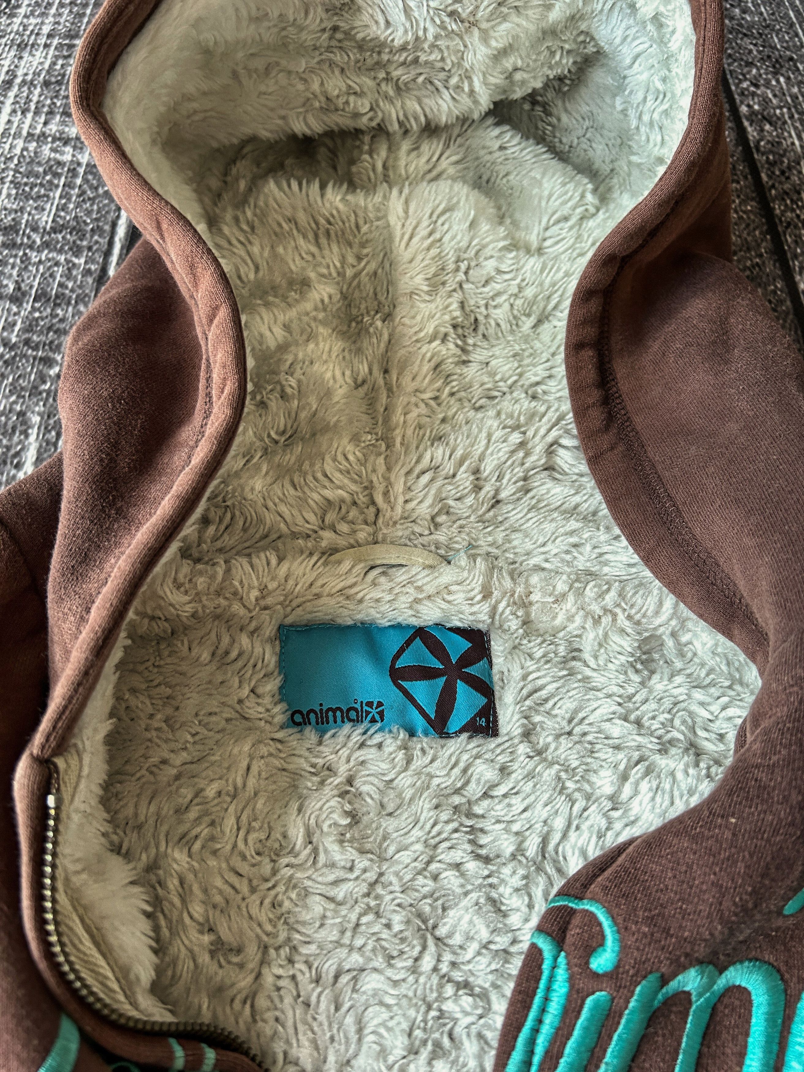 Japanese Brand Animal Hoodie Zip Up Brown Fleece Lined Surf Skate Y2K Size US S / EU 44-46 / 1 - 11 Thumbnail