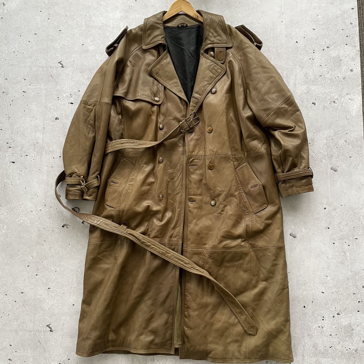 Japanese Brand × Vintage Vintage Avantgarde Leather Trench Coat Military y2k Size US M / EU 48-50 / 2 - 2 Thumbnail