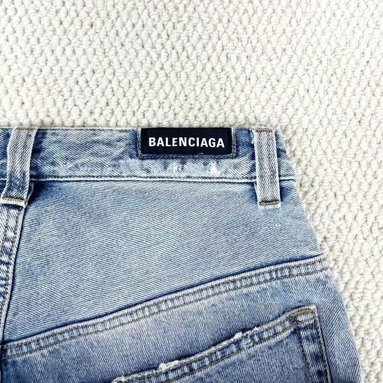 Balenciaga balenciaga blue distressed denim pants. Size US 32 / EU 48 - 4 Thumbnail