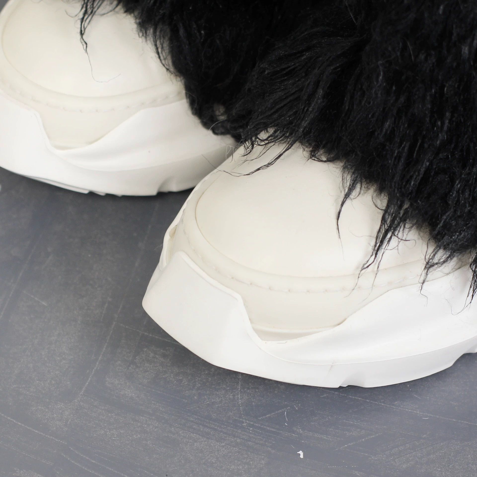 Rick Owens Size 39 RO double-line messy fur boots Size US 6 / EU 39 - 5 Thumbnail