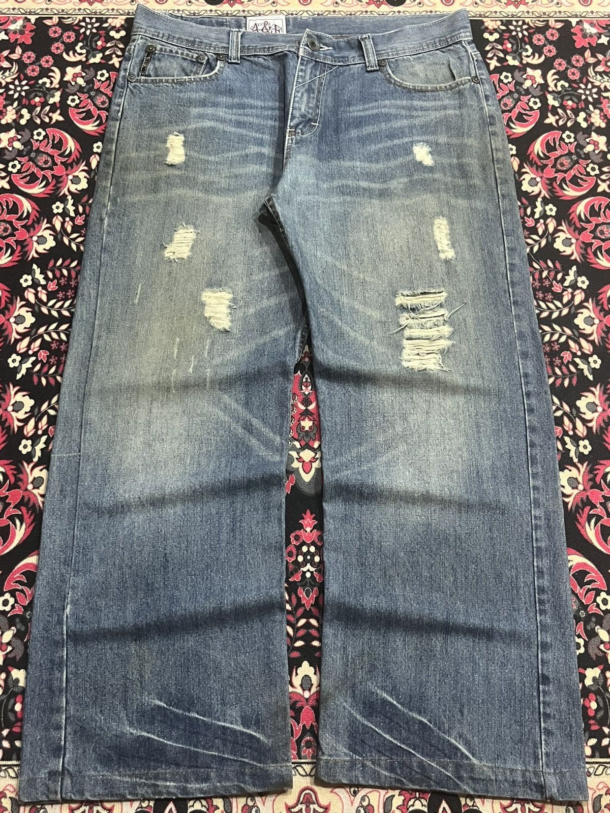 Abercrombie & Fitch Vintage Abercrombie & Fitch Distressed Loose Baggy Jeans Size US 36 / EU 52 - 1 Thumbnail