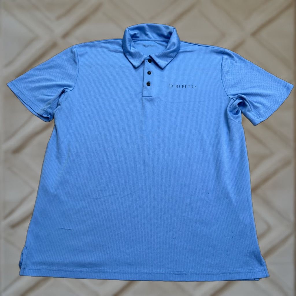 Vintage Beretta Polo Shirt Mens Large Blue Short Sleeve Waffle Performance Golf Active Size US L / EU 52-54 / 3 - 1 Thumbnail