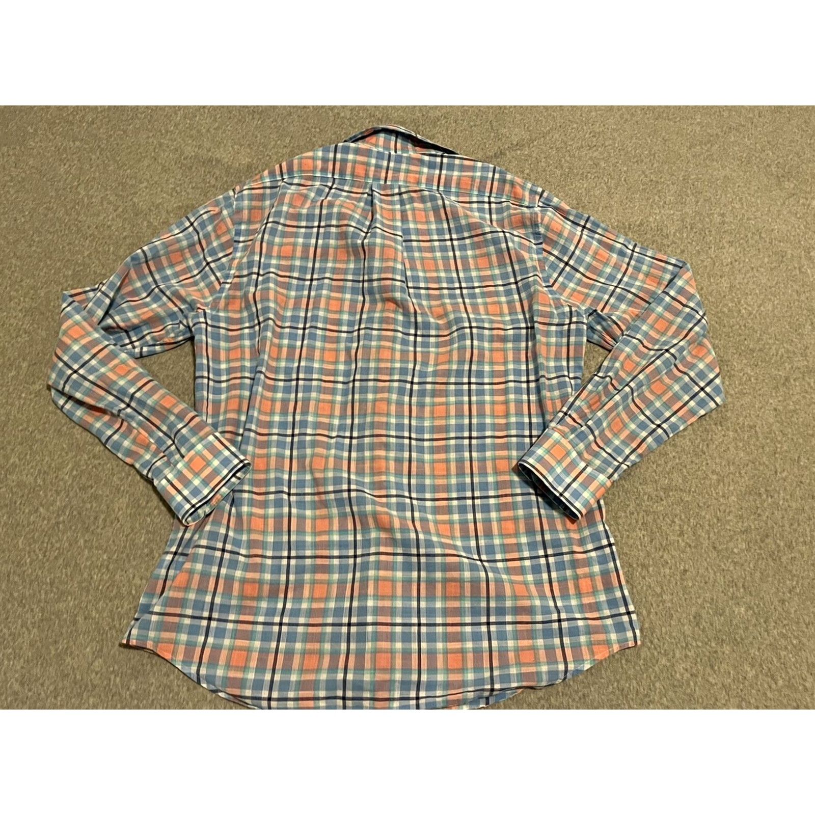 Vineyard Vines Vineyard Vines Slim Fit Tucker Shirt Long Sleeve Blue Pink Plaid Mens Medium Shirt Size US M / EU 48-50 / 2 - 4 Thumbnail