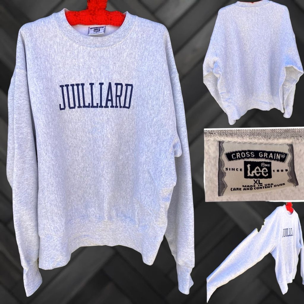 Lee VINTAGE Juilliard Sweatshirt XL Lee Gray 90s Y2K Crewneck USA Mens Size US XL / EU 56 / 4 - 1 Thumbnail