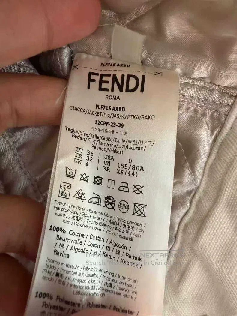 Fendi Fendi Dark print destruction, denim cotton jacket Size XXS / US 00 / IT 34 - 4 Thumbnail