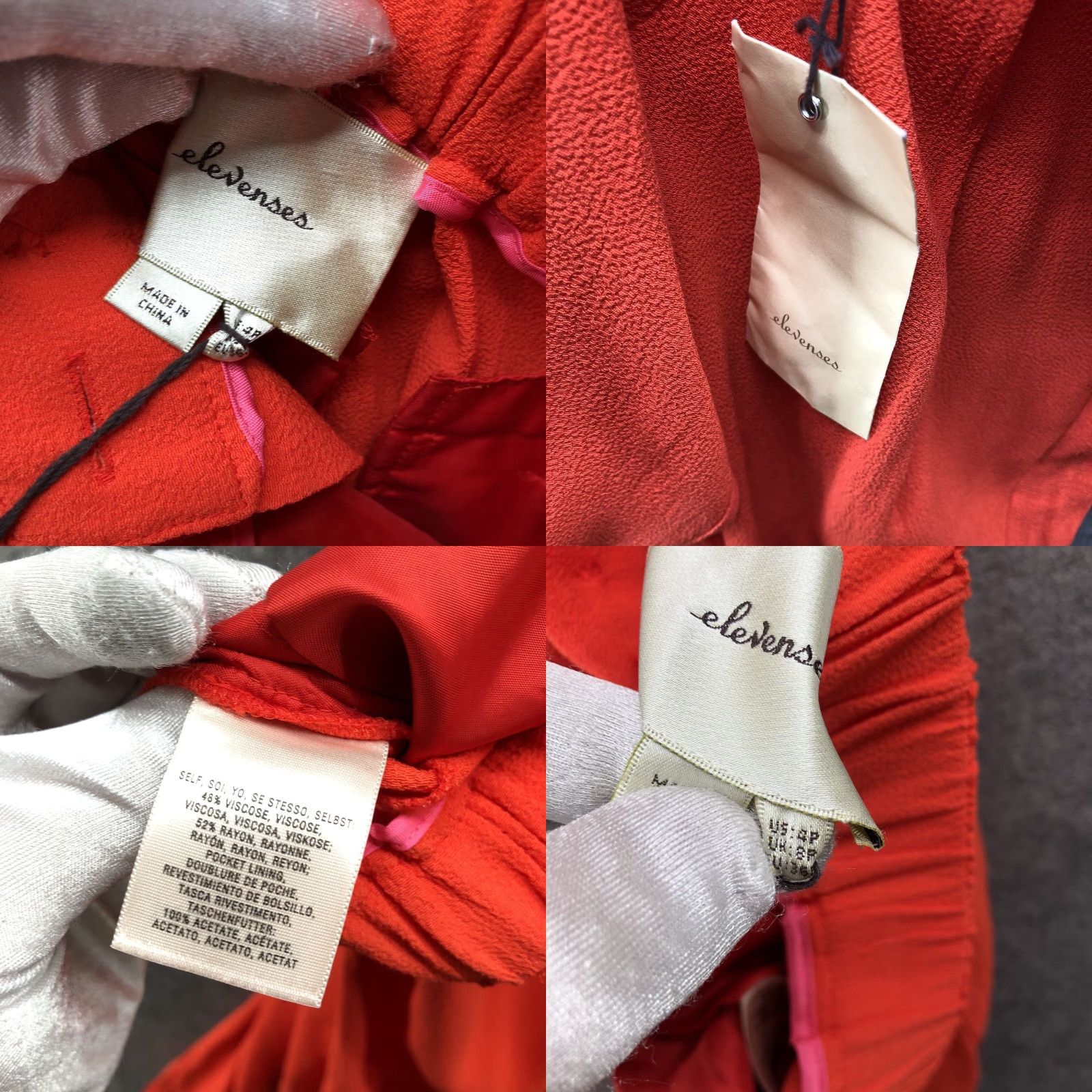 Anthropologie Anthropologie Elevenses Crop Pants Womens 4P Orange Tapered Pleated Front Crepe Pants Size 27" / US 4 / IT 40 - 8 Thumbnail