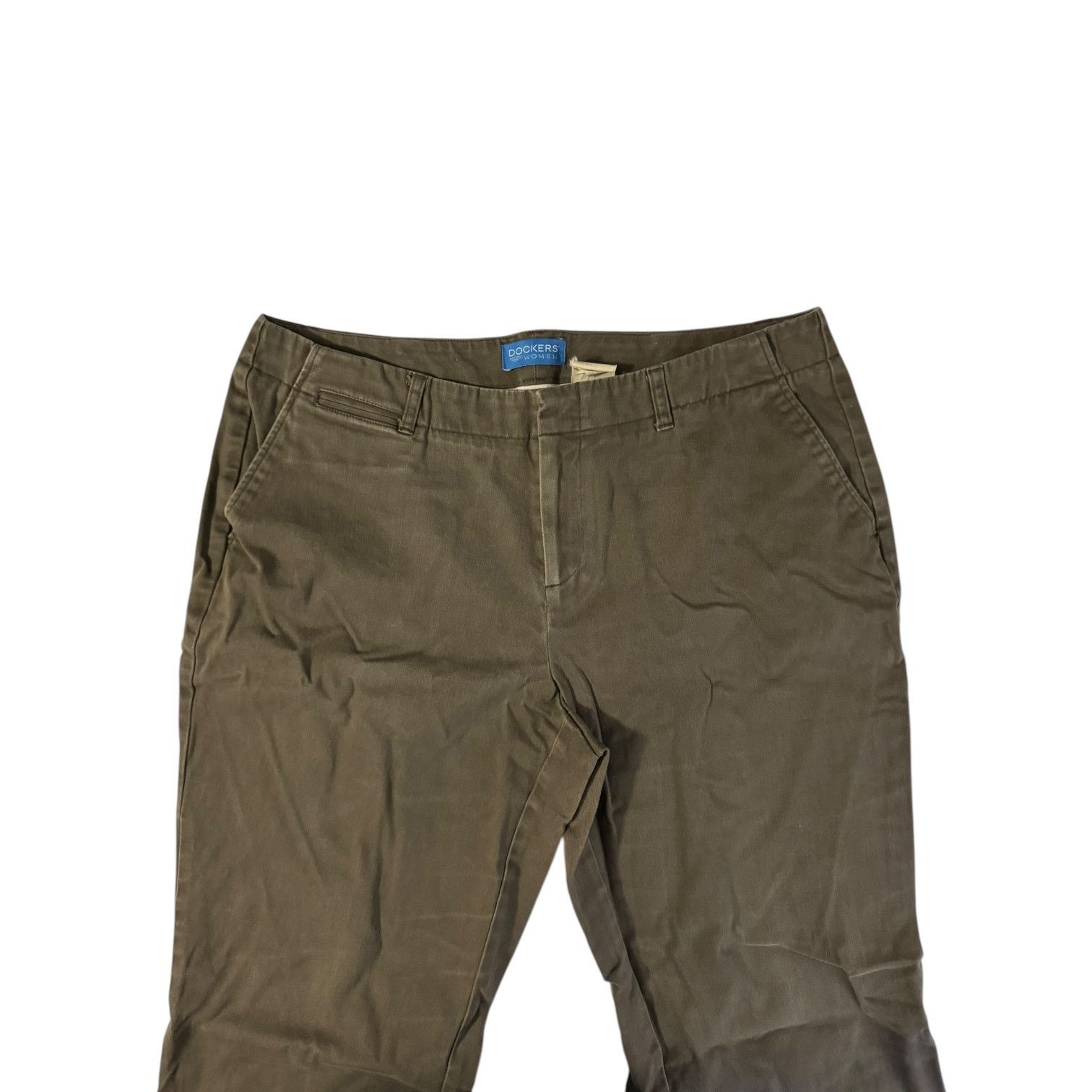 Dockers Dockers Women’s Dark Green Flat Front Khakis Size 12 Medium Size 34" / US 12 / IT 48 - 5 Thumbnail