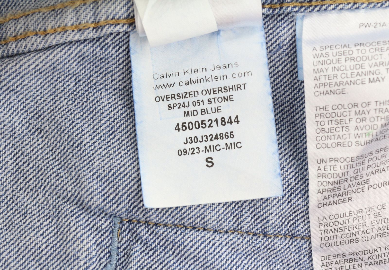 Calvin Klein S Denim Blue Trucker Snap Oversized Jacket 85025 Size US S / EU 44-46 / 1 - 12 Thumbnail