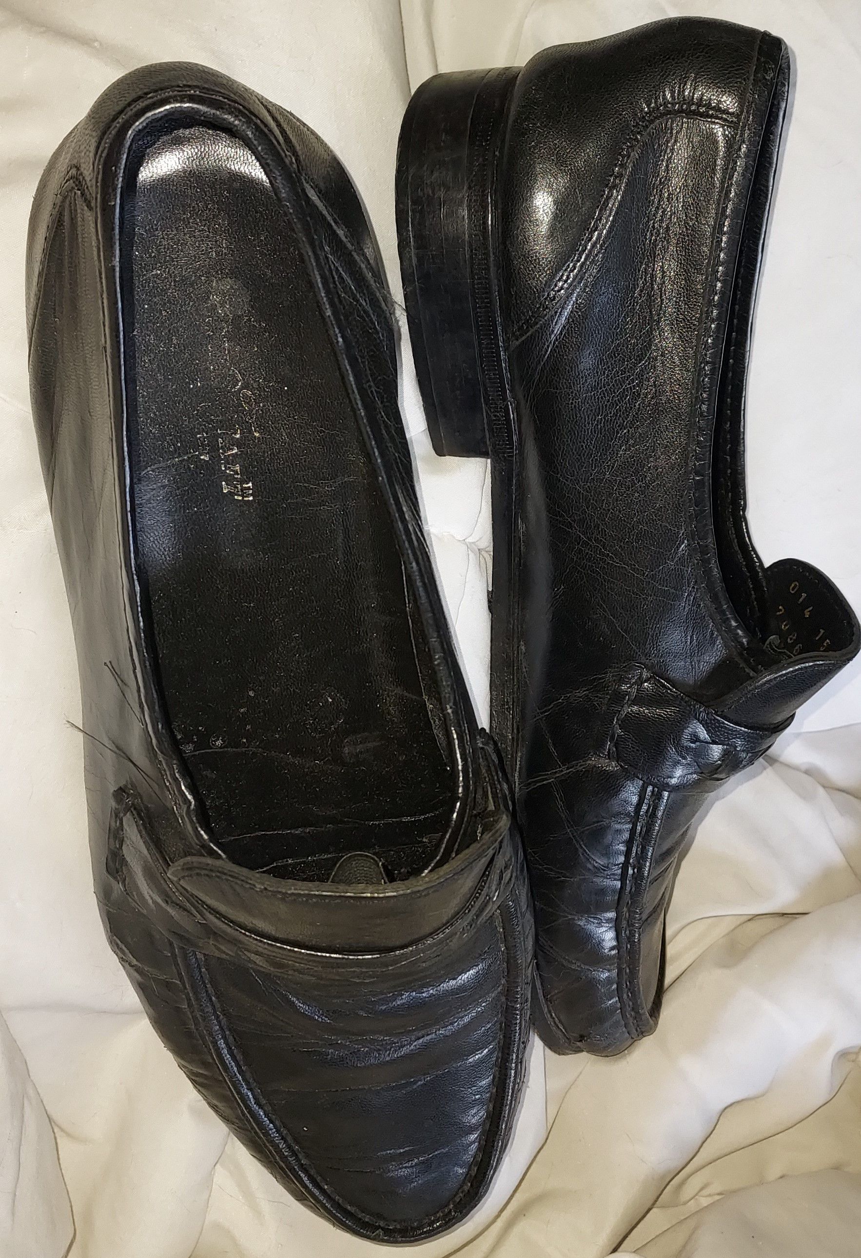 Towncraft Men's Classic Towncraft 11 EEE Black Leather Loafer Shoes Size US 11 / EU 44 - 2 Thumbnail