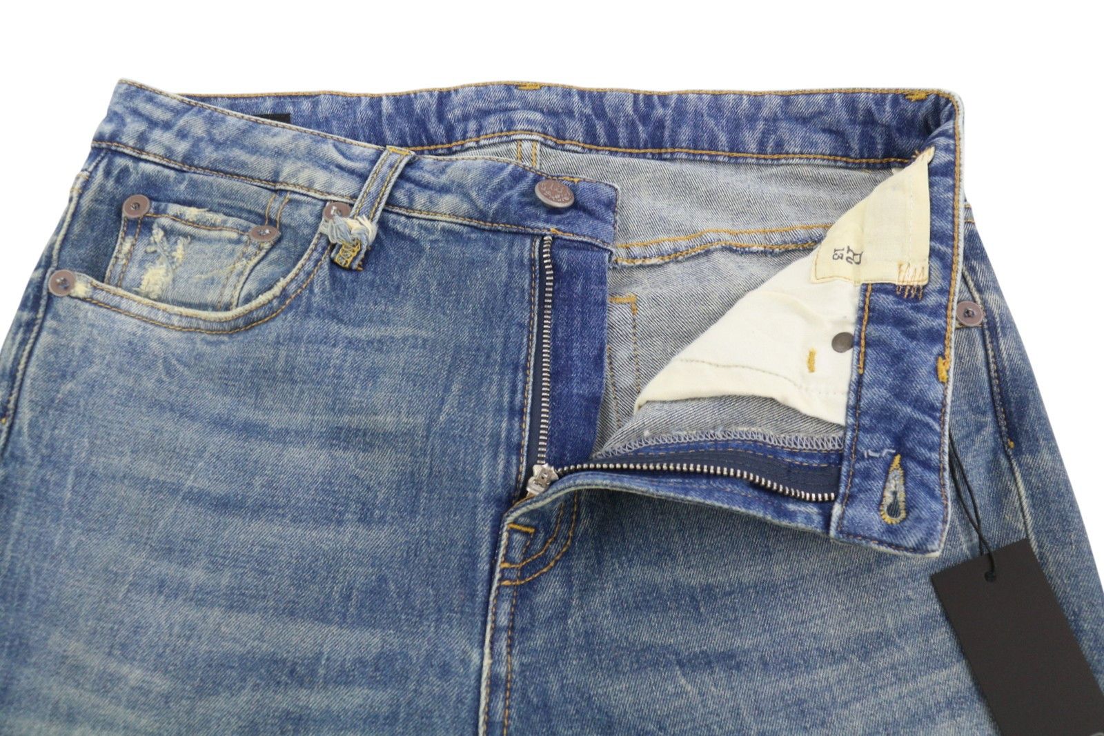 R13 KICK FIT 28 Kelly Stretch Faded Cropped PS26 89043 Size 28" / US 6 / IT 42 - 5 Thumbnail