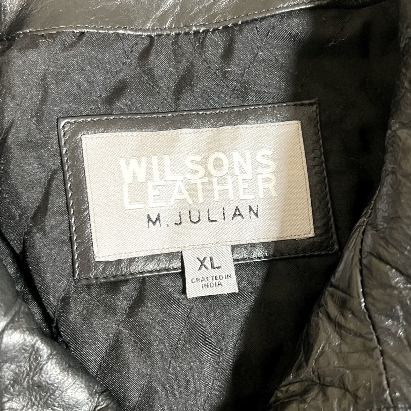 Vintage VINTAGE M Julian Wilsons Leather Jacket Mens XL Black Thinsulate Lined Coat Full Zip Y2K Size US XL / EU 56 / 4 - 4 Thumbnail