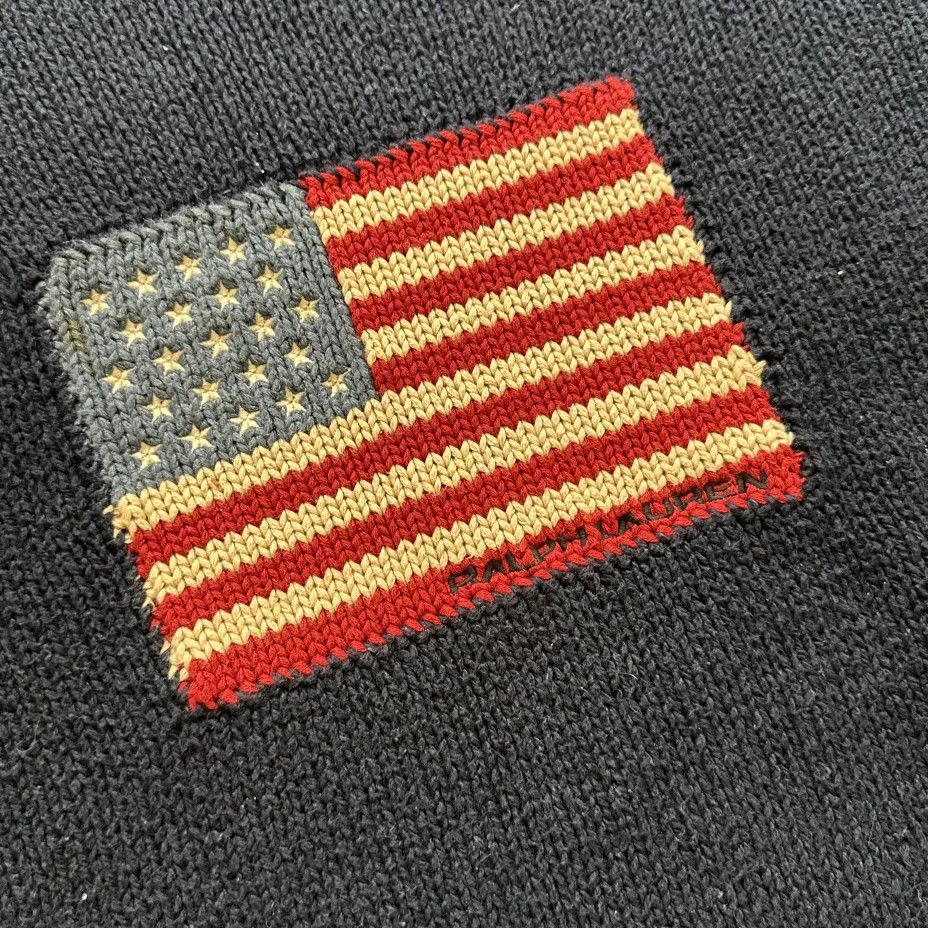 Polo Ralph Lauren Vintage Polo Sport Ralph Lauren American Flag Knit Sweater Size US L / EU 52-54 / 3 - 3 Thumbnail