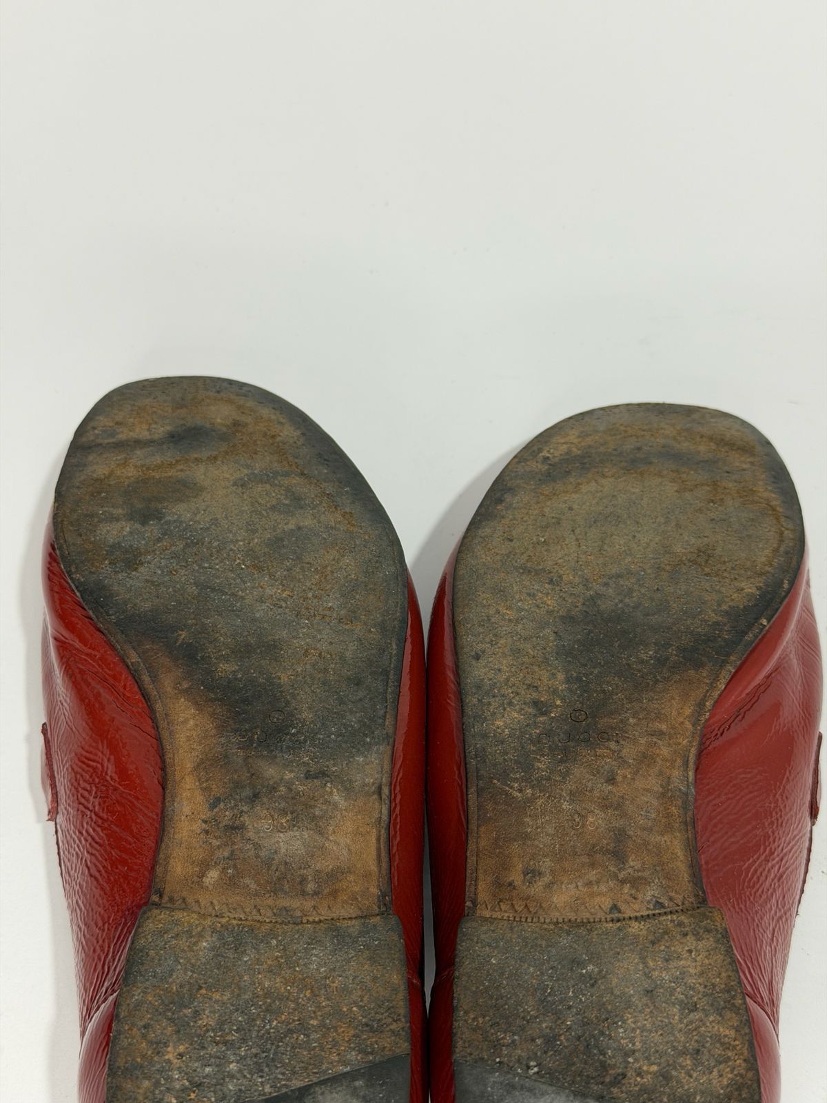 Gucci Gucci Patent Leather Web Horsebit Loafers - Size 38 Size US 8 / IT 38 - 7 Thumbnail