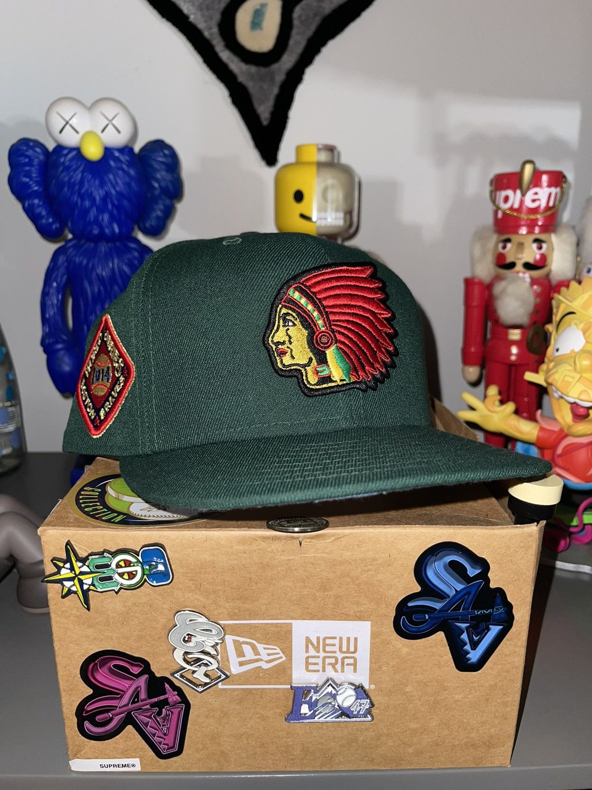 Hat Club × MyFitteds × New Era 7 3/8 Hat Club Wintergreen Boston Braves Icy Blue UV Size 38 - 1 Thumbnail
