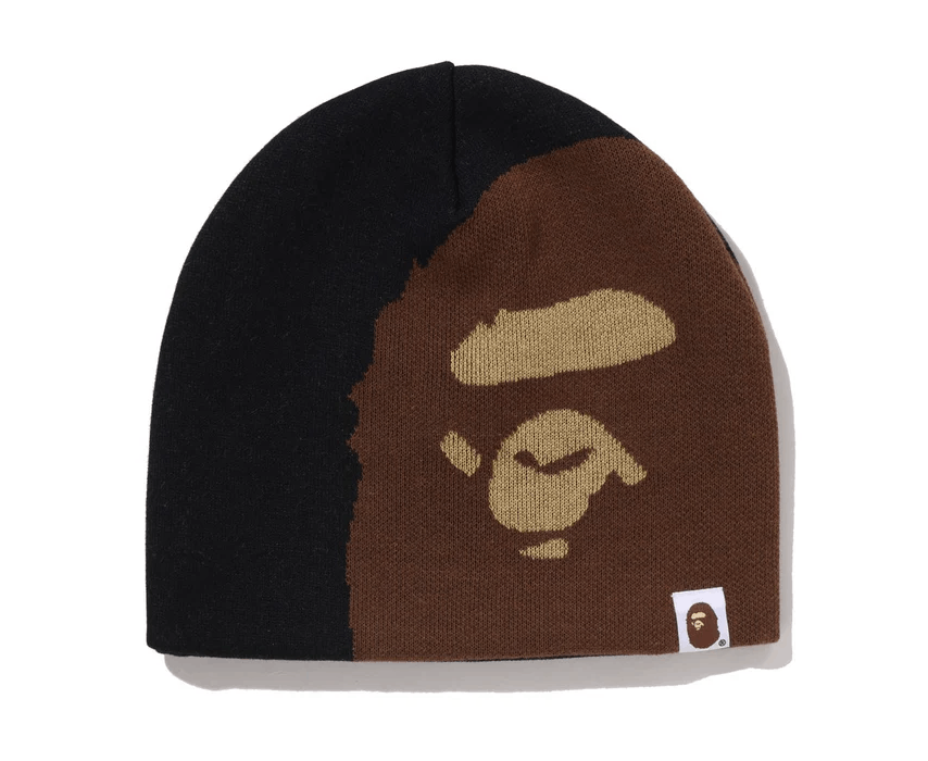 【A・BATHING APE】BAPE STA KNIT CAP brown Bape BAPE Ape Head Reversible Knit Balaclava Brown | Grailed