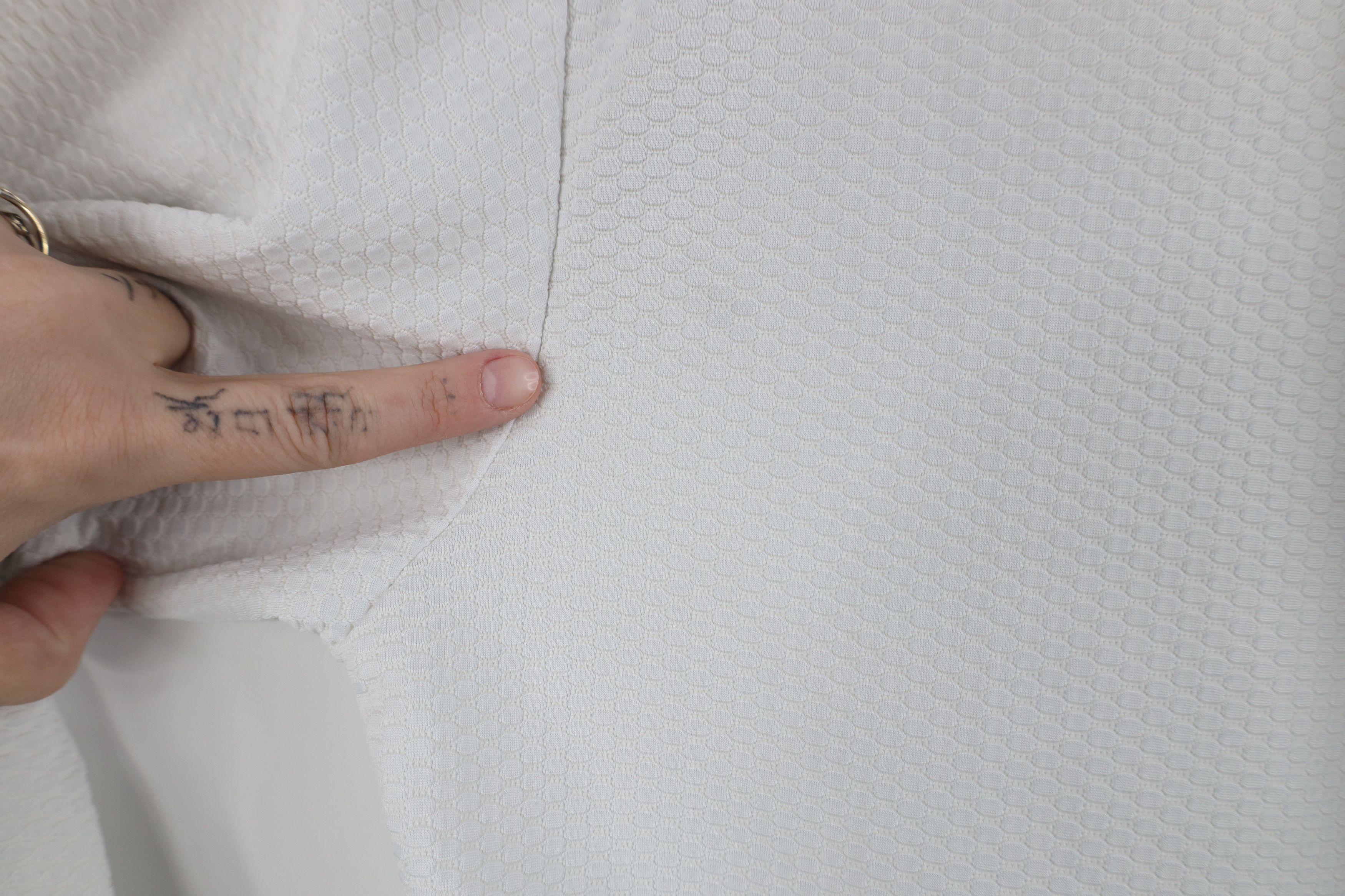 Nike × Vintage Vintage 90s Y2K Nike Sphere Mini Swoosh Thermal Knit T-Shirt Size US XL / EU 56 / 4 - 6 Thumbnail