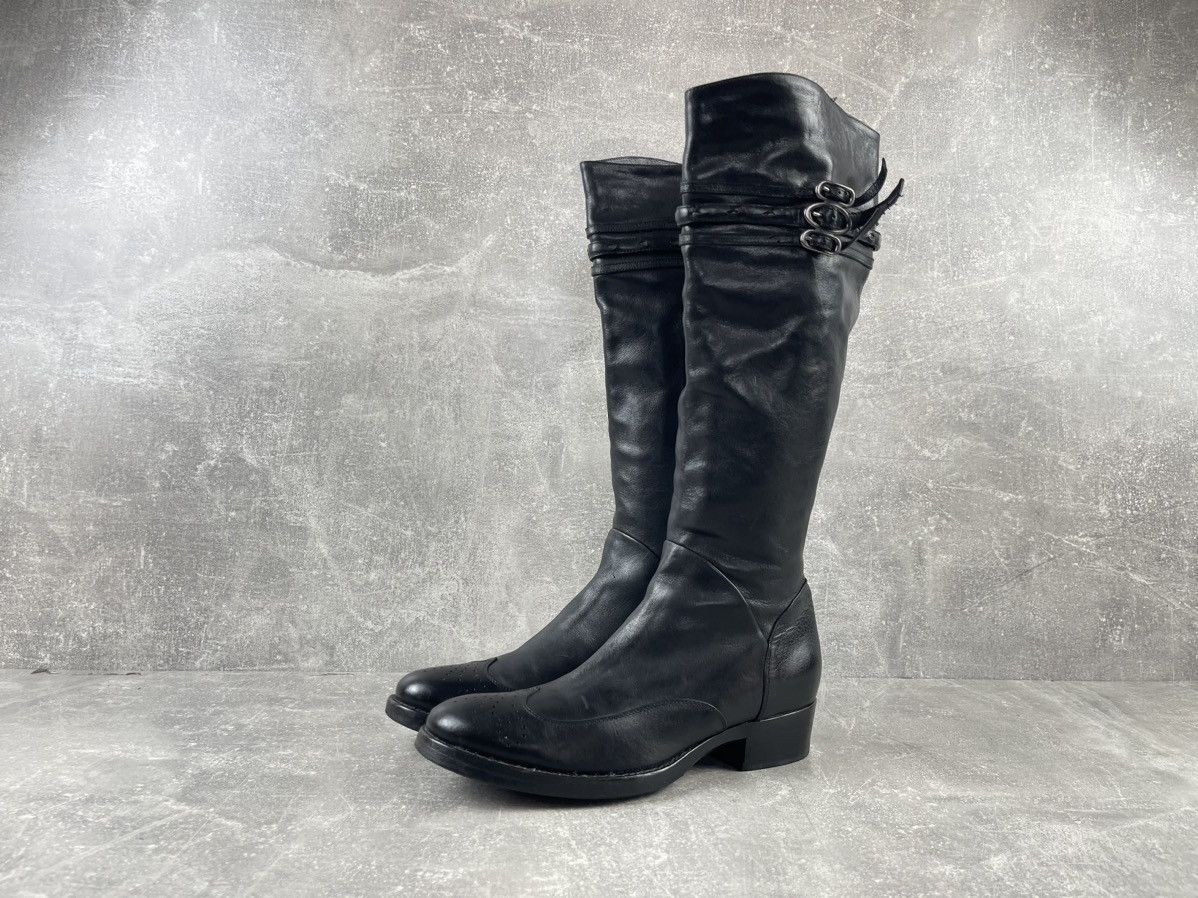 Ermanno Scervino Avant Garde Black Leather Belts Boots