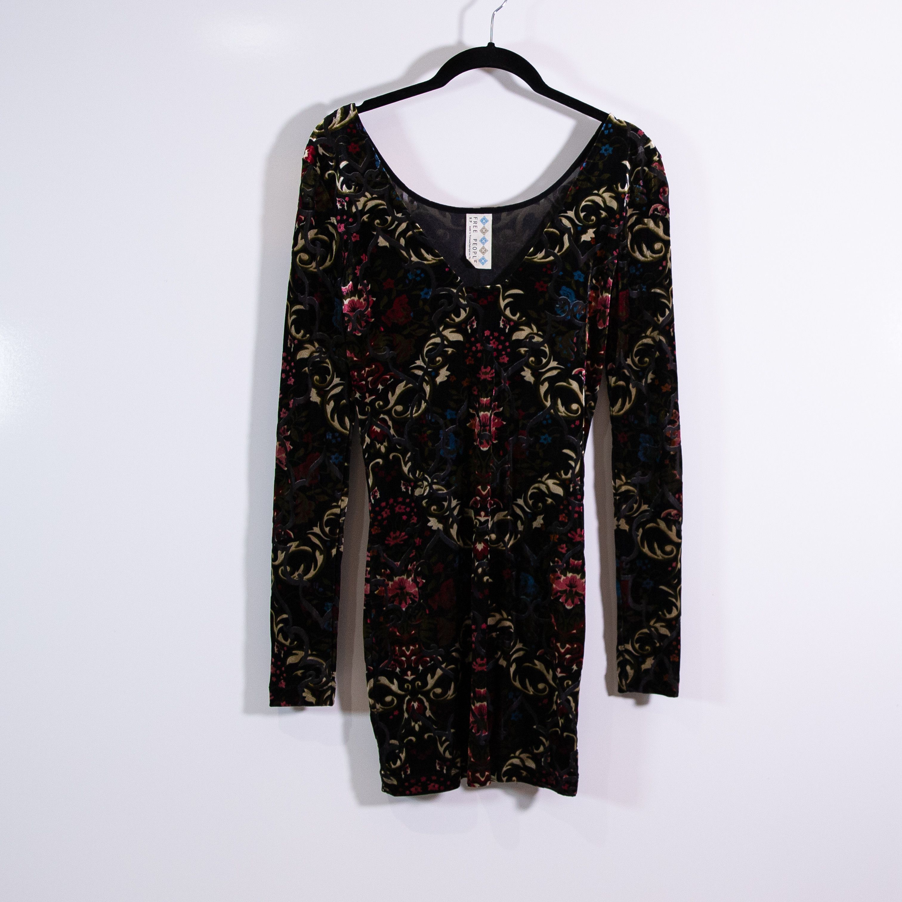 Free People Free People Velvet Velour Burnout Floral Size S / US 4 / IT 40 - 1 Thumbnail