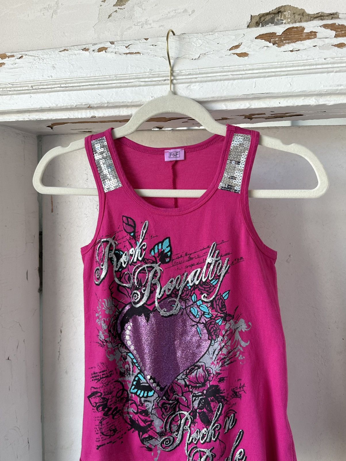Beauty Beast × If Six Was Nine × Vintage Vintage Pink Printed Asymmetrical Top Size S / US 4 / IT 40 - 2 Thumbnail