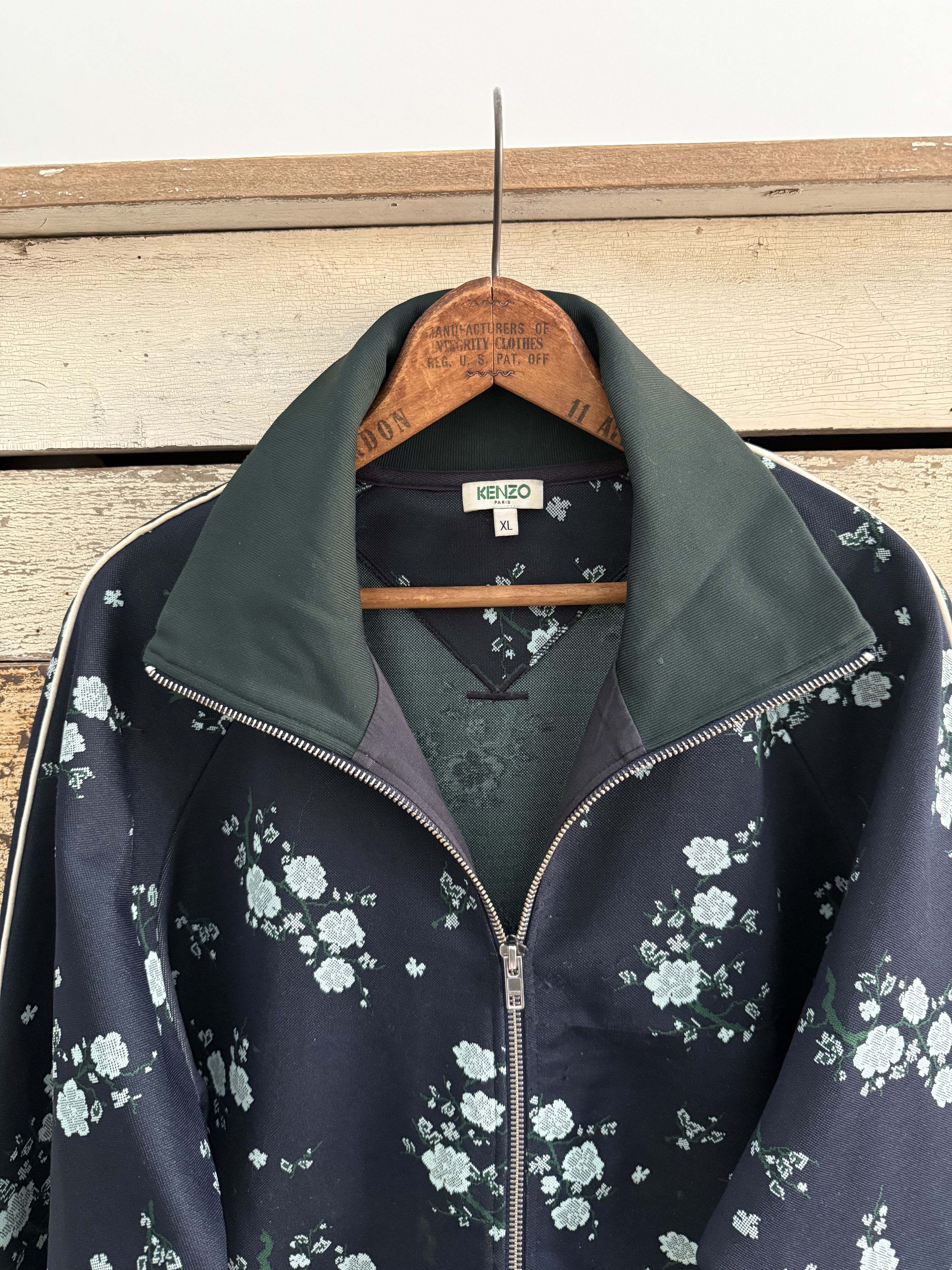 Kenzo Kenzo Cheongsam Flower Track Jacket In Navy Size US M / EU 48-50 / 2 - 3 Thumbnail