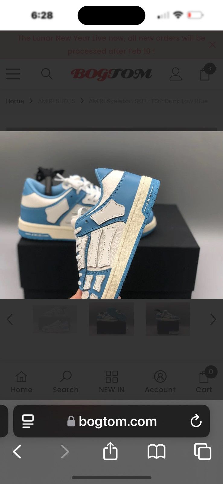 Amiri Amiri Skel Top Low 'Powder Blue' Size US 9.5 / EU 42-43 - 9 Thumbnail