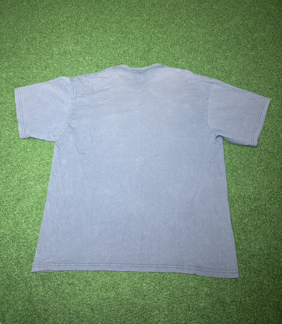 Nike Vintage 90s Nike USA Made Blue/Gray Embroidered Lrg T Shirt Size US L / EU 52-54 / 3 - 4 Thumbnail
