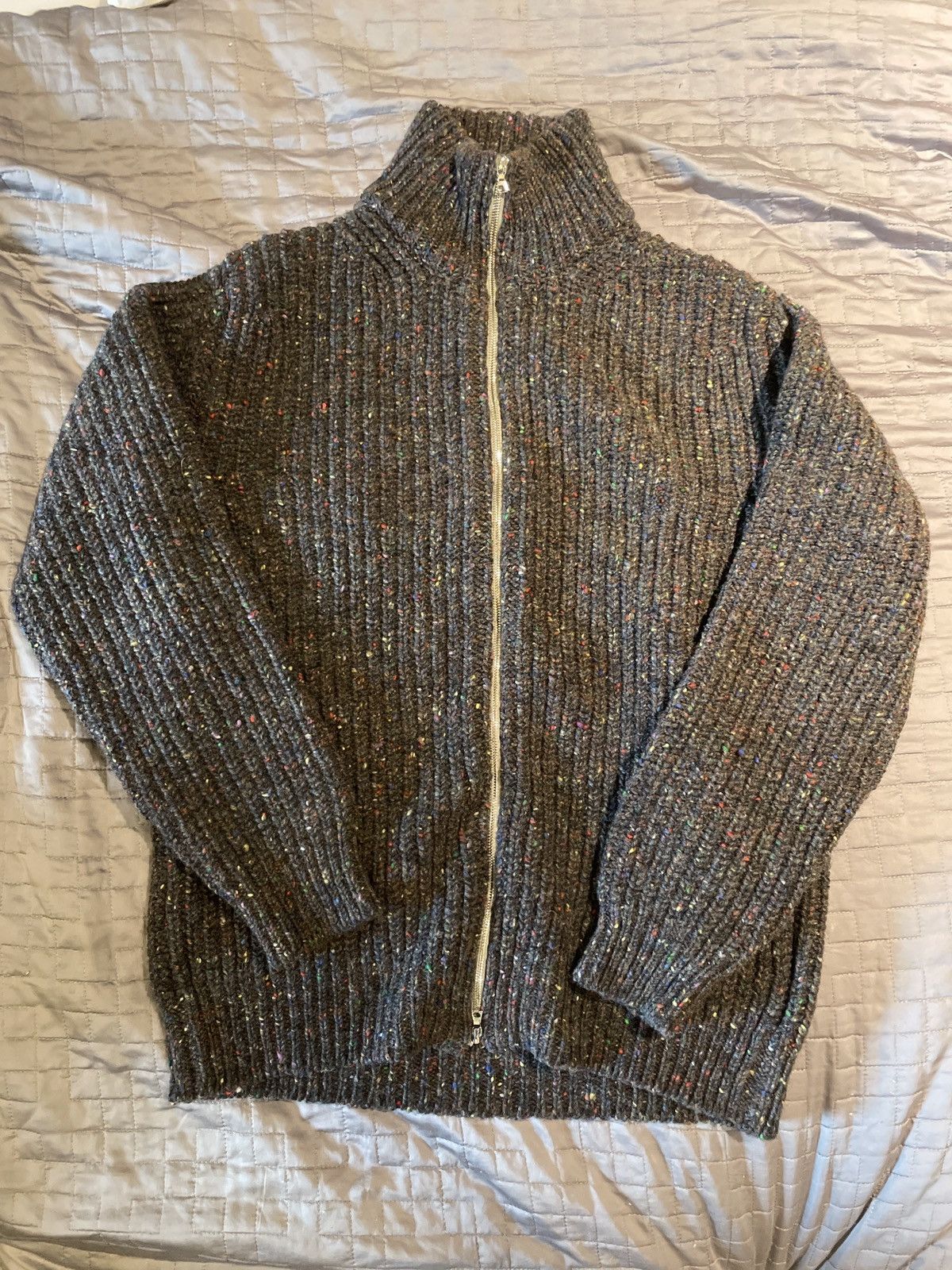 Howlin' “Loose Ends” Wool Knit Cardigan in Astro XL Size US XL / EU 56 / 4 - 1 Thumbnail