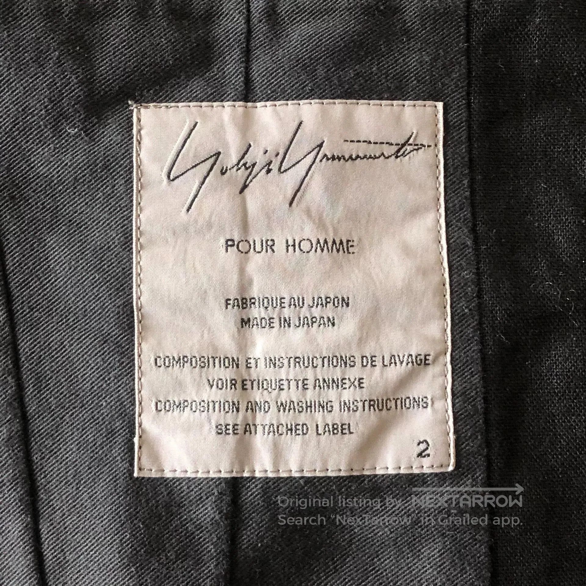 Yohji Yamamoto Yohji Yamamoto Black Suit Jacket for Men. Size US S / EU 44-46 / 1 - 7 Thumbnail