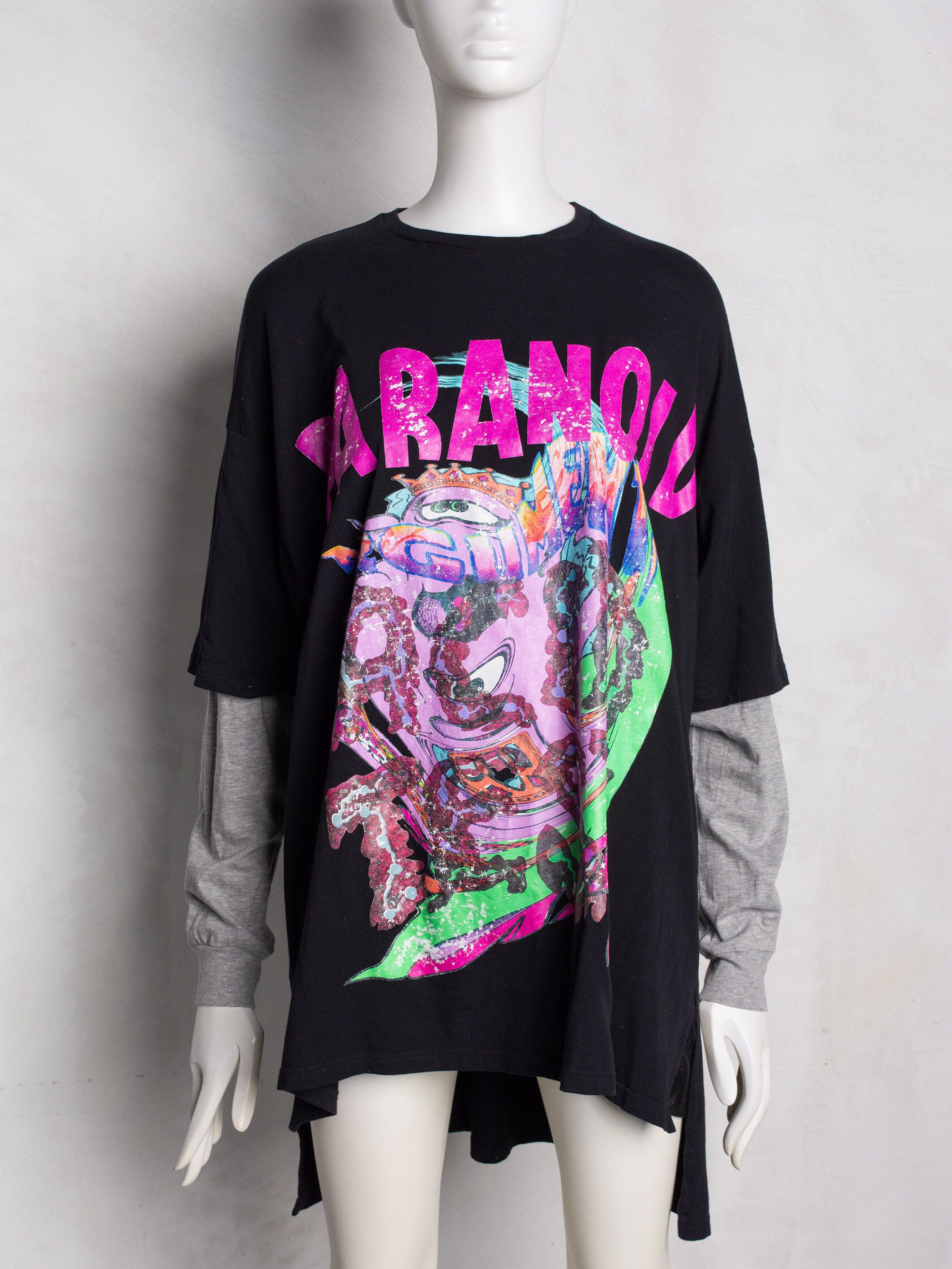 Jeremy Scott Jeremy Scott SS18 "Paranoid" oversized double sleeve t-shirt Size S / US 4 / IT 40 - 1 Thumbnail