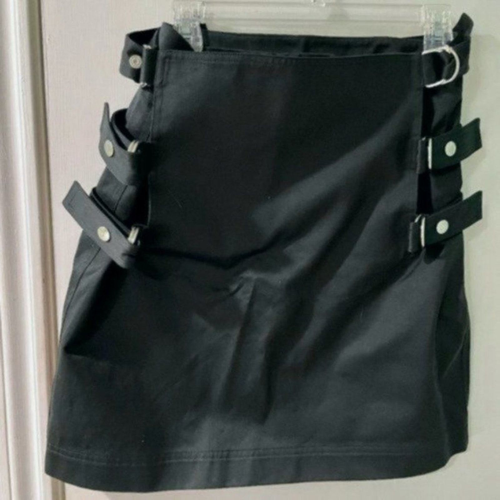 Helmut Lang Helmut Lang buckle straight skirt black size 8 Size 30" / US 8 / IT 44 - 3 Thumbnail