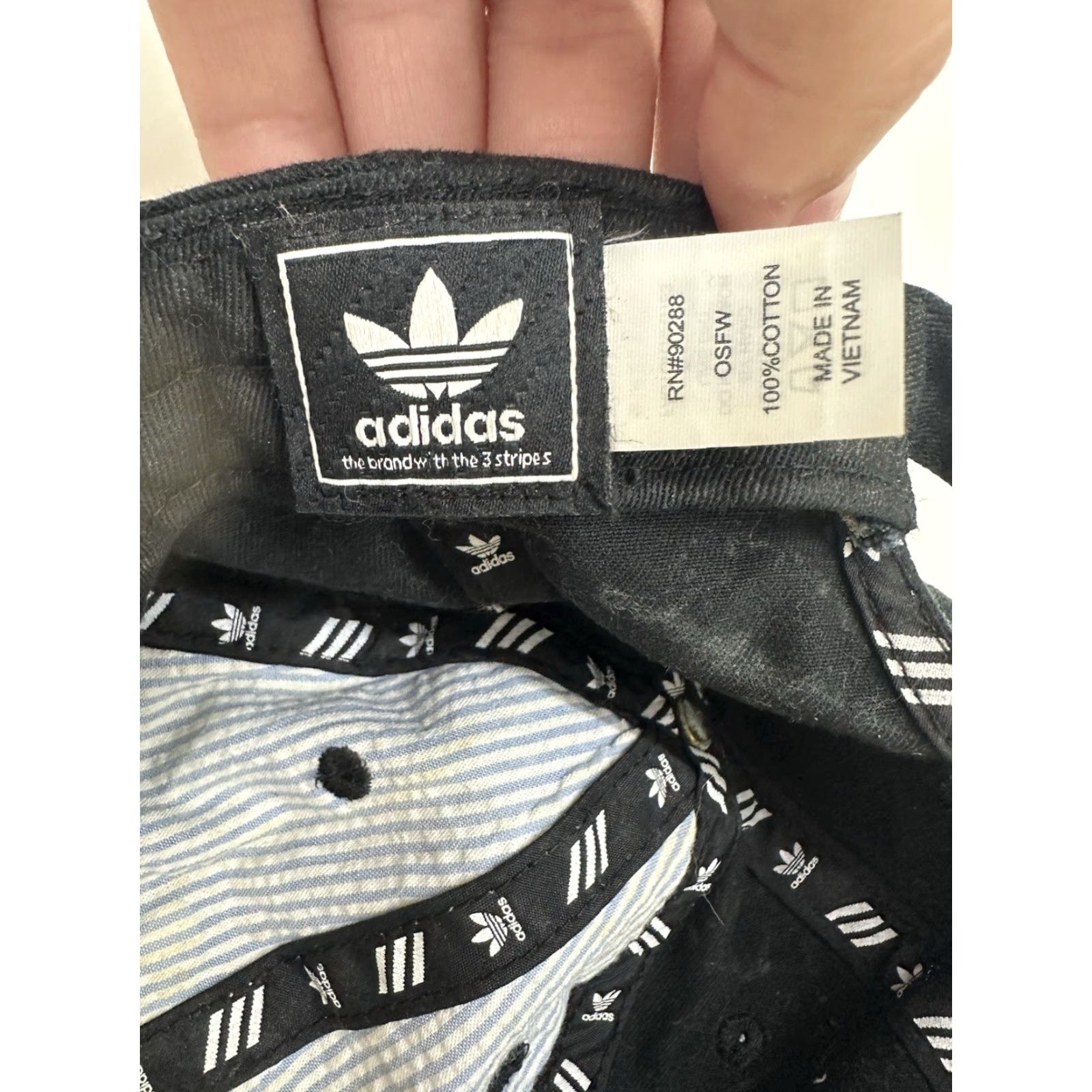 Adidas Adidas Baseball Hat Adjustable Black Logo Cap Mens One Size Cotton Cap Black Logo Baseball Cap Adjustable Men Age Group: Adult (if applicable) Size ONE SIZE - 5 Thumbnail