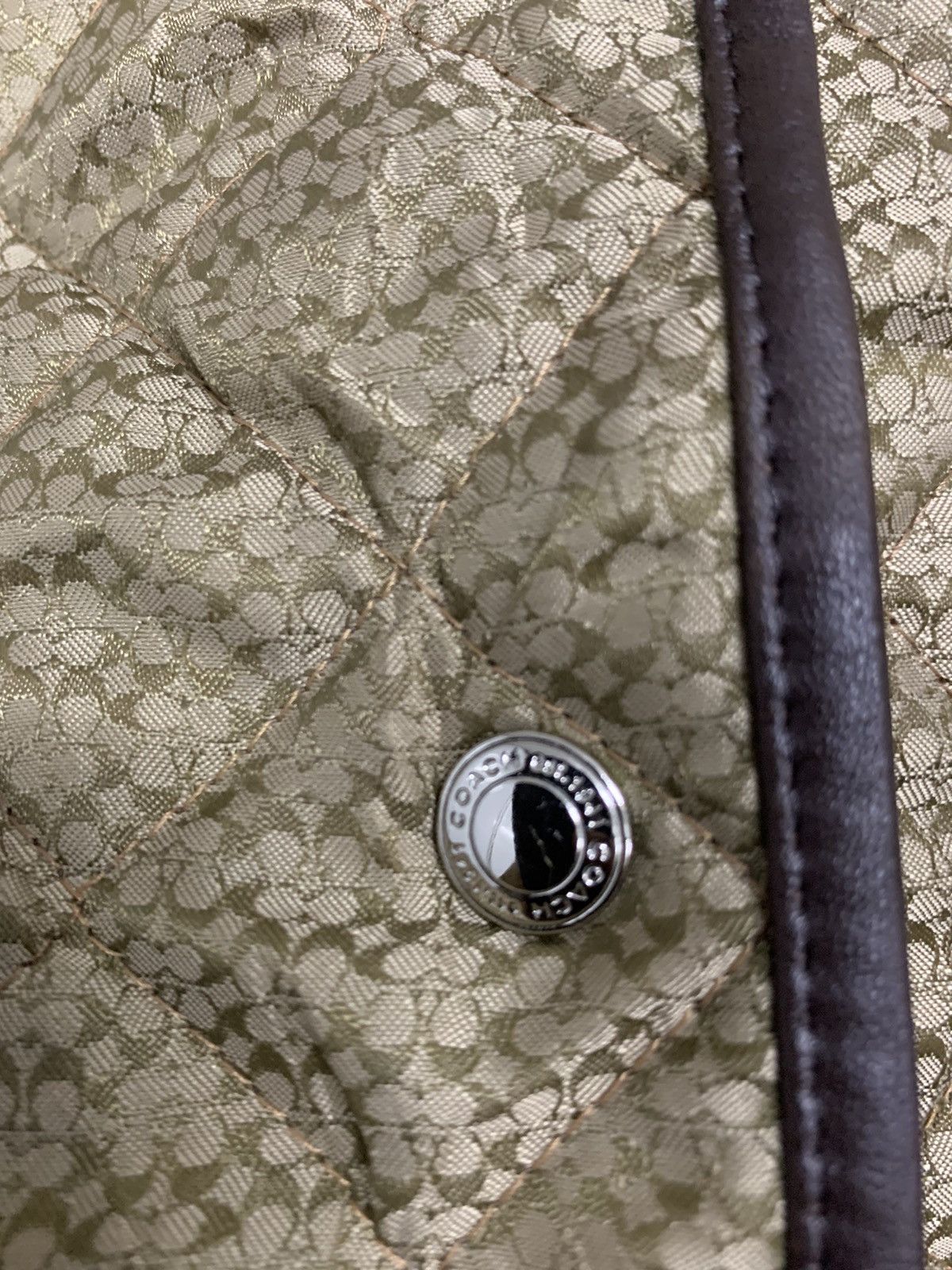 Coach × Vintage 90s COACH MONOGRAM QUILTED JACKET SUNFADED Size US S / EU 44-46 / 1 - 6 Thumbnail