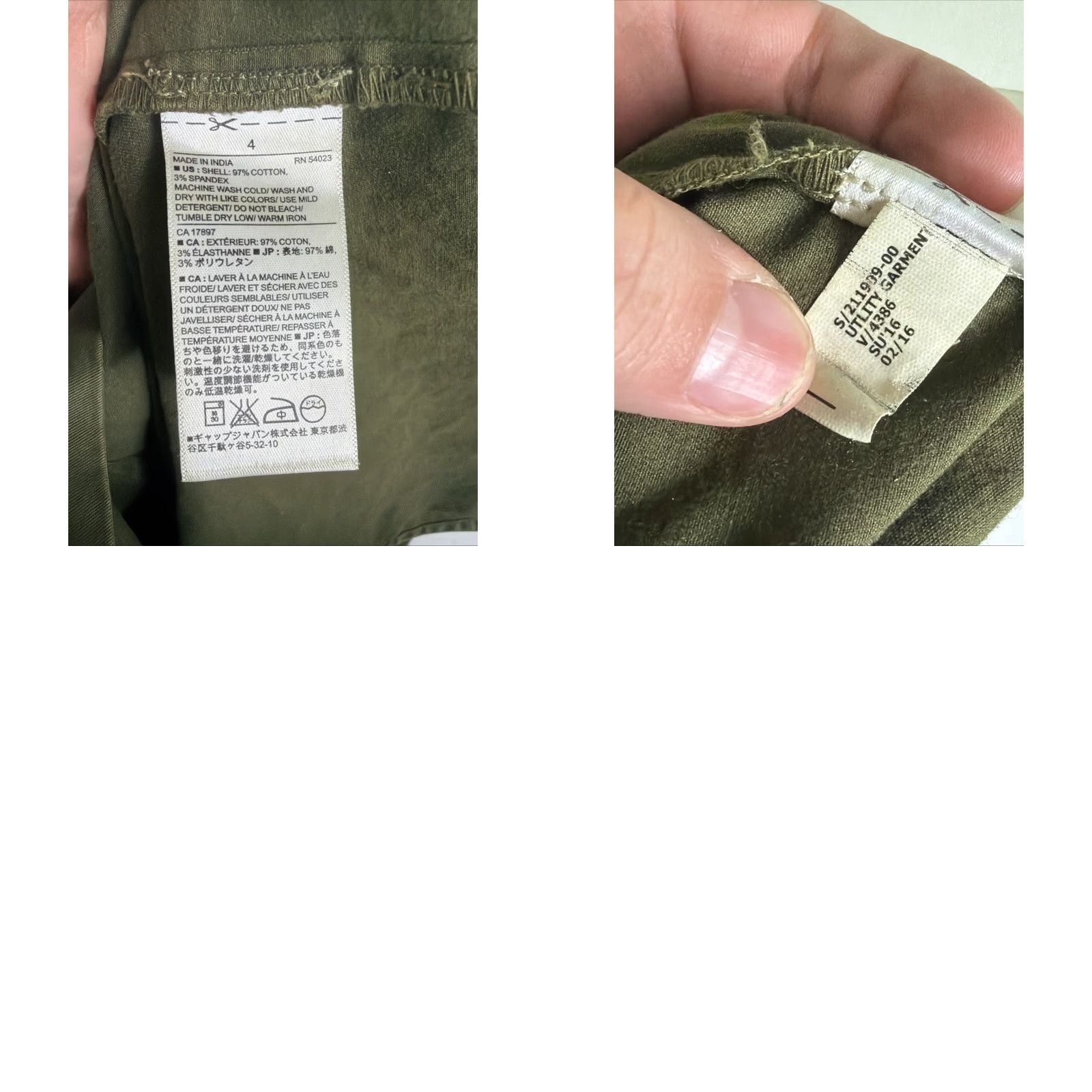 Banana Republic VINTAGE? Banana Republic Army Green Skirt Cotton 30X20 A-Line Knee Length Pockets Womens Size 4 Size 27" / US 4 / IT 40 - 9 Thumbnail