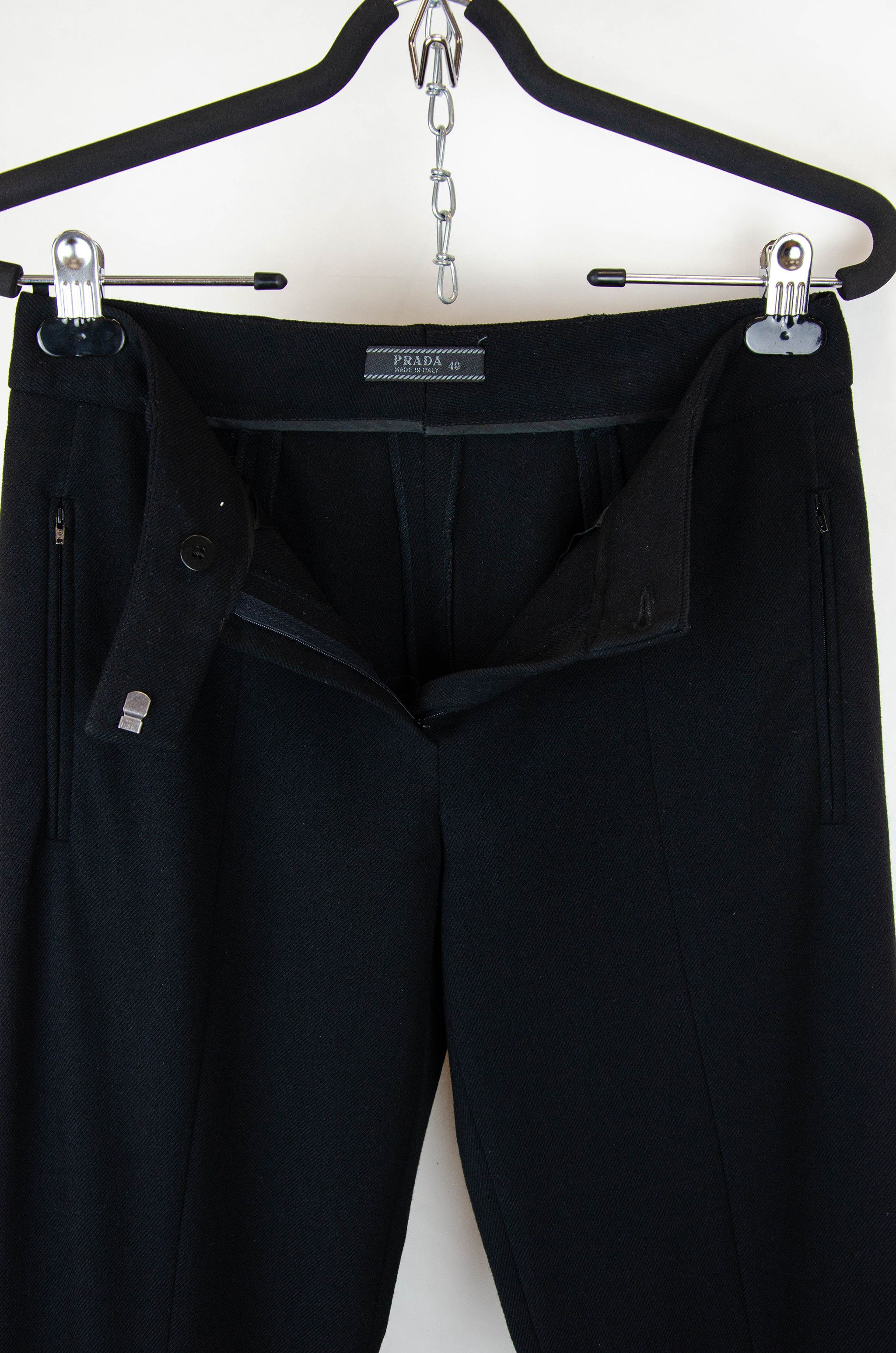 Prada Prada Wool Zip Hem Trousers – Size IT 40 Size 27" / US 4 / IT 40 - 8 Thumbnail