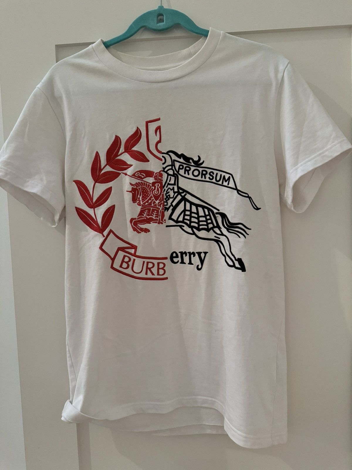 Burberry Burberry Prorsum Logo Embroidered T Shirt Size US S / EU 44-46 / 1 - 1 Thumbnail