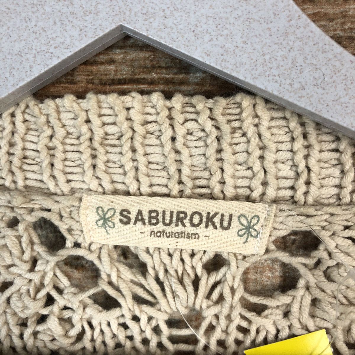 Japanese Brand Saburoku Cream Cardigan Knitwear #A1478 Size M / US 6-8 / IT 42-44 - 9 Thumbnail