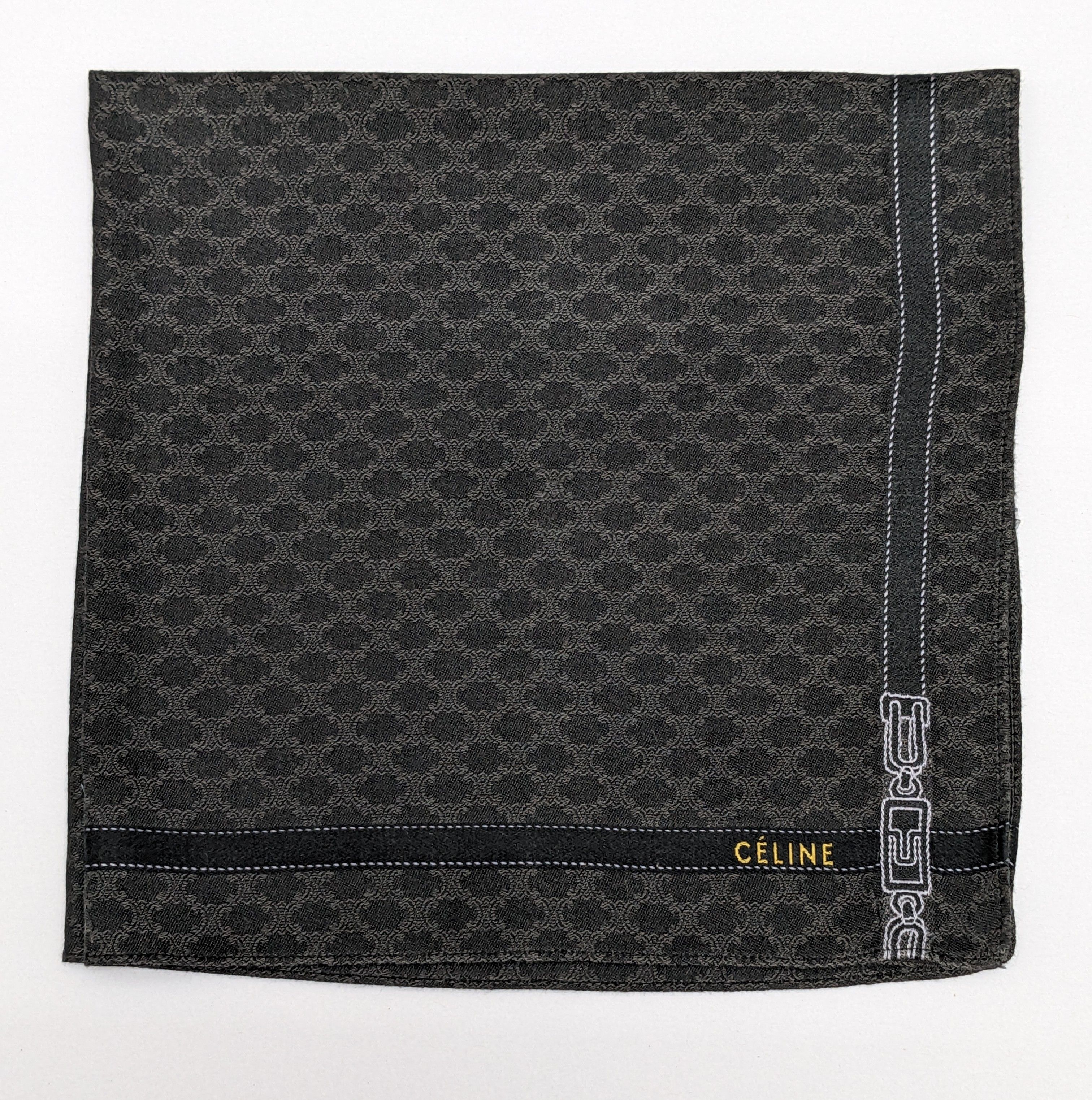 Celine CELINE Handkerchief Scarf Macadam Monogram Charcoal Size ONE SIZE - 1 Thumbnail