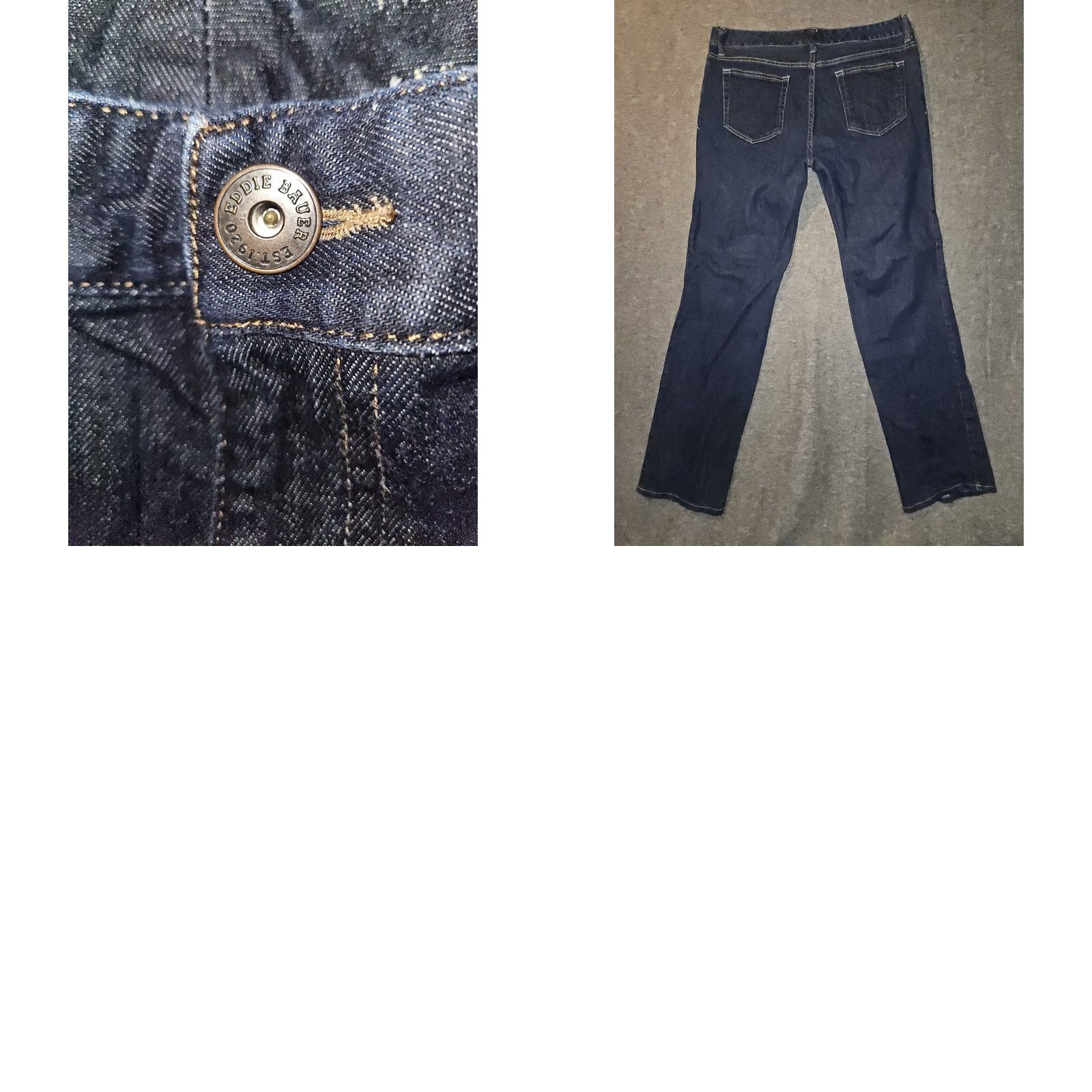 Eddie Bauer Eddie Bauer Jeans Curvy Slim Straight Women 12L Blue Low Rise Denim Inseam 30 City Nature Include Pockets Stretch Stylish Comfort Size 34" / US 12 / IT 48 - 8 Thumbnail