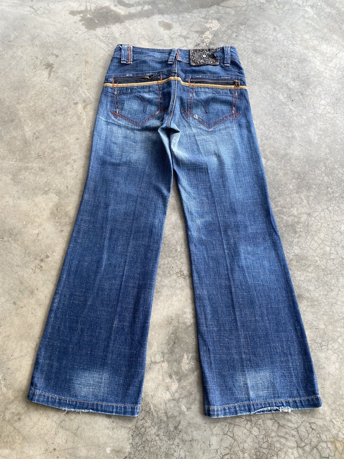 Flare Baggy Japan Person’s Washed Blue p53