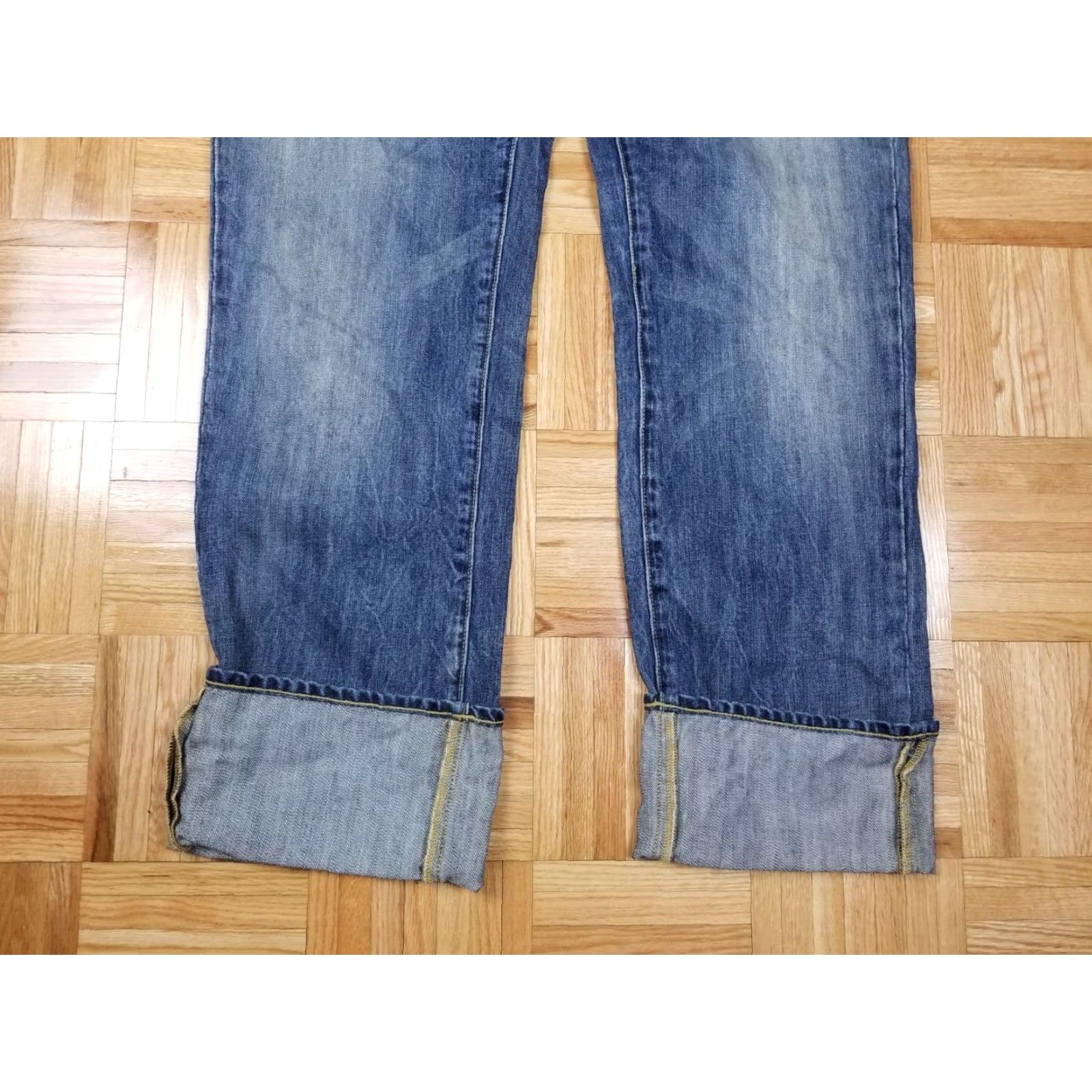 Prps PRPS JAPAN DENIM DISTRESSED JEANS MADE IN USA SZ 33 Jeans Men 33 34 45 INCH BLUE VINTAGE USA Pattern Solid Cotton Denim Size US 33 - 3 Thumbnail