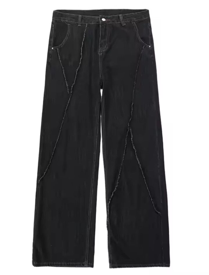 Japanese Brand × Vintage Hip Hop Distressed Patchwork Trousers Loose Casual Size US 30 / EU 46 - 6 Thumbnail