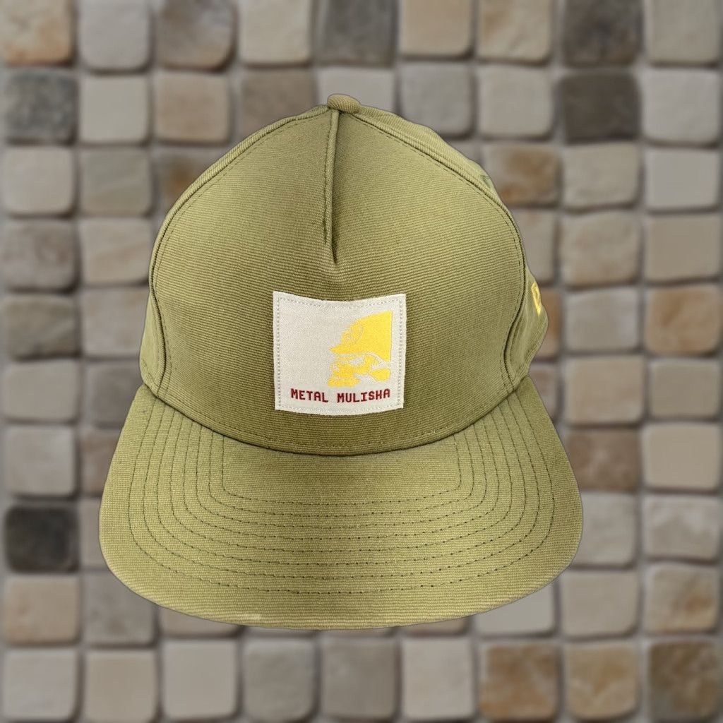 New Era Metal Mulisha New Era 39Thirty Hat Cap Khaki Beige Fitted Large XL Flat Bill Men Beige Cap Size ONE SIZE - 1 Thumbnail