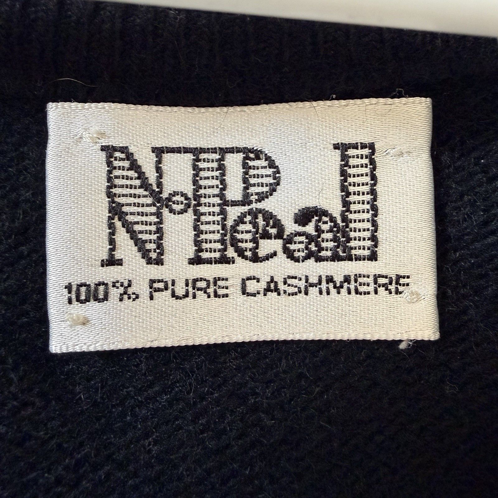 N.Peal N Peal 100% Cashmere Black V Neck Sweater Unisex Size US XL / EU 56 / 4 - 4 Thumbnail