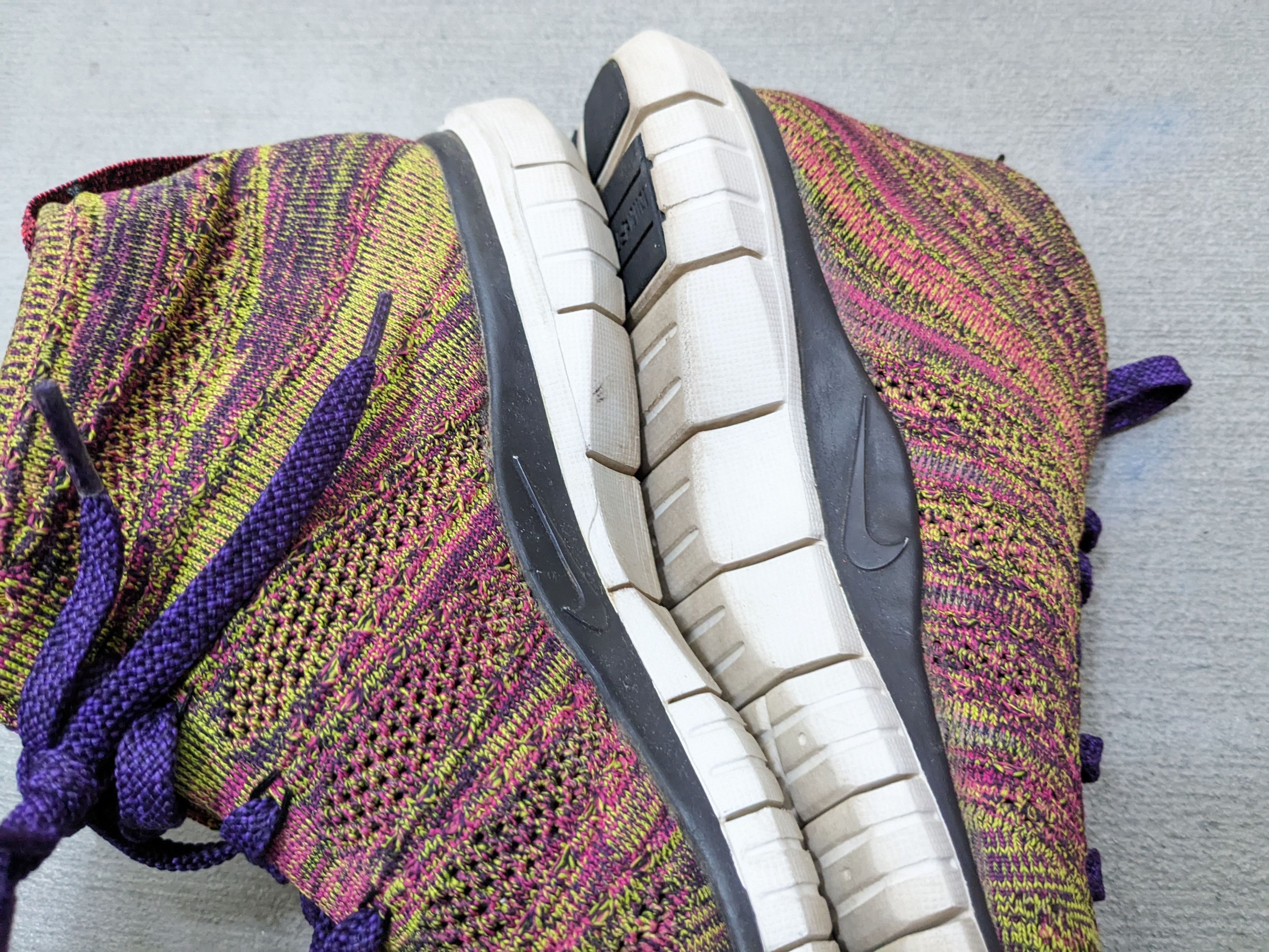 Nike Nike Free Flyknit Chukka 9.5 Purple Fireberry 639700-501 Size US 12 / EU 45 - 6 Thumbnail