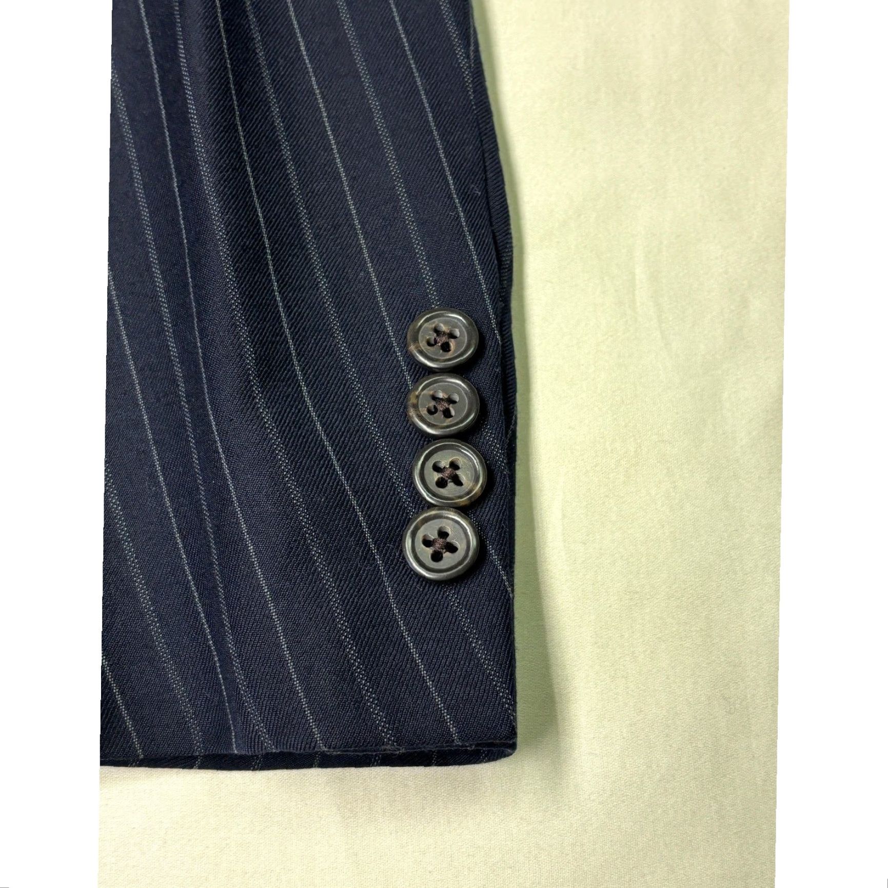 Polo Ralph Lauren Polo Ralph Lauren Blazer Navy Pinstripe Wool 2 Piece Italian Made 40R Classic Single-Breasted Mens Blazer Mens Navy Pinstripe Wool Blazer 40R Italy Size US L / EU 52-54 / 3 - 3 Thumbnail