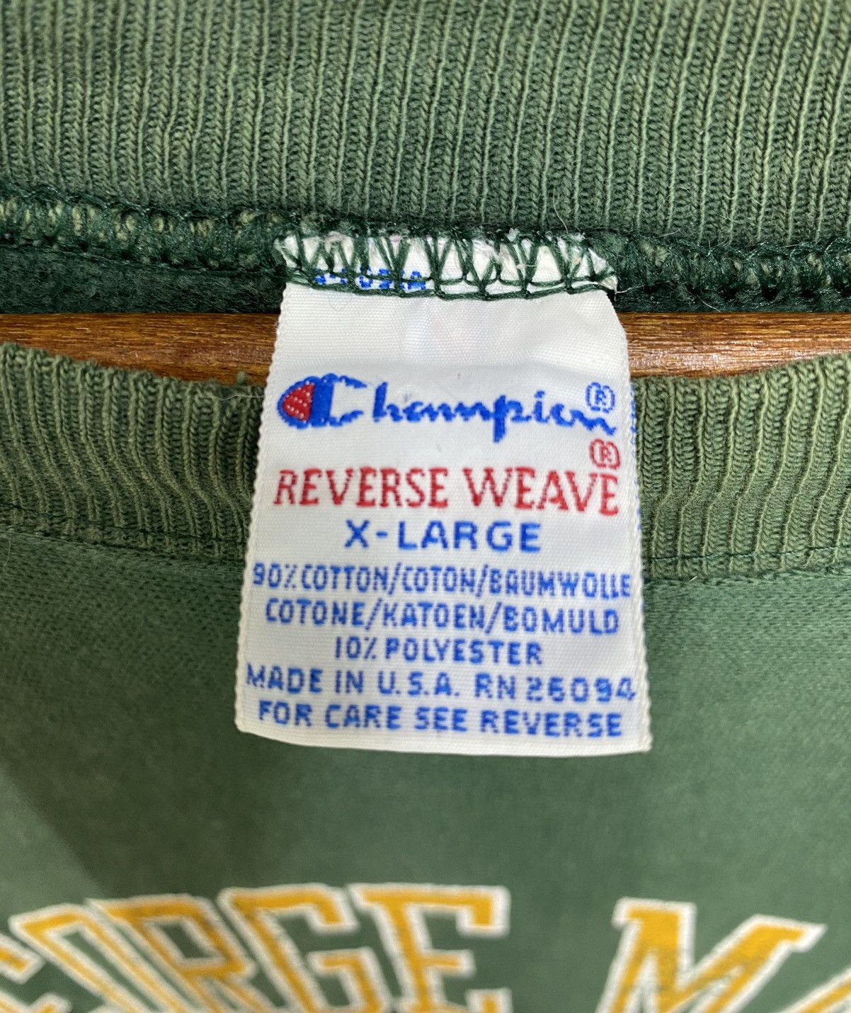 Champion Vintage Champion RW George Mason University Sweatshirt (XL) Size US XL / EU 56 / 4 - 11 Thumbnail