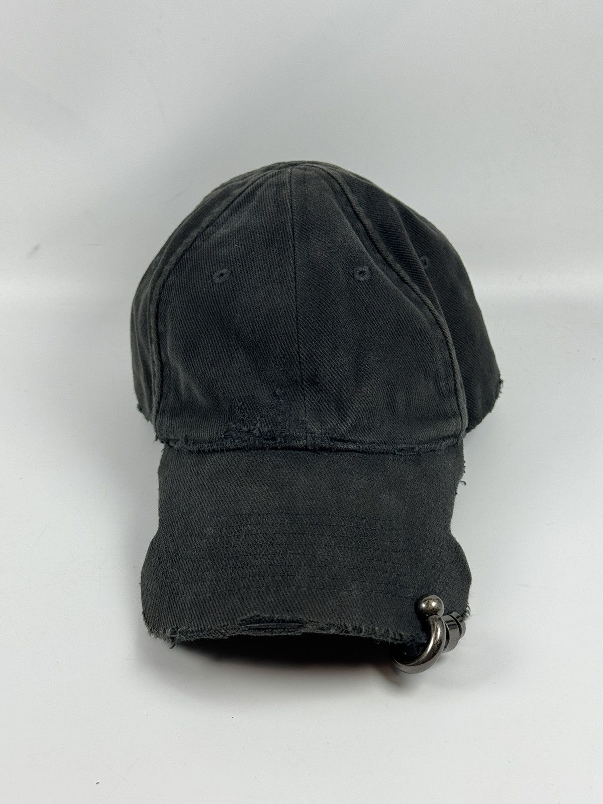 Balenciaga SS23 Balenciaga Heavy Piercing Distressed Cap Size ONE SIZE - 2 Thumbnail