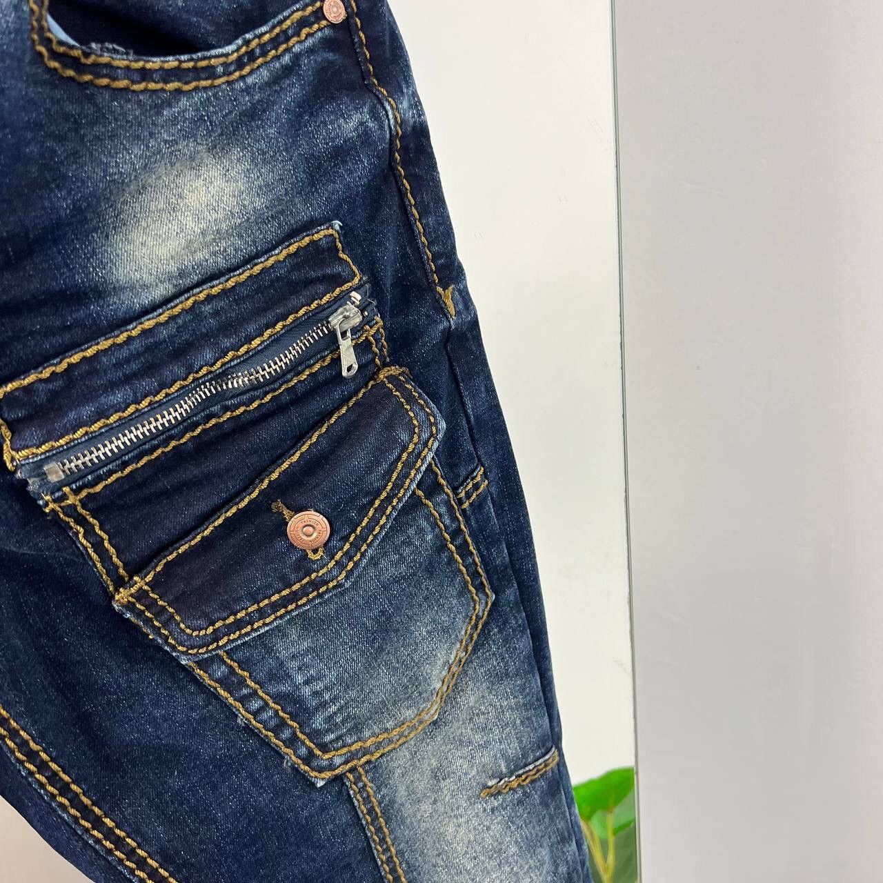 Japanese Brand Rare Pants Multipocket Y2K Jeans Slim Rap Distressed Skinny Size US 33 - 4 Thumbnail