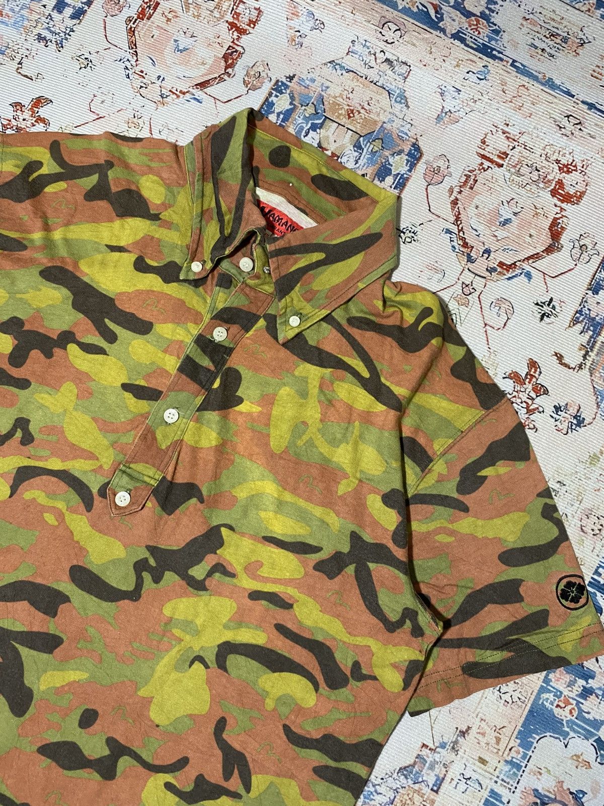 Evisu Evisu by Yamane Cammo Poloshirt Size US M / EU 48-50 / 2 - 2 Thumbnail