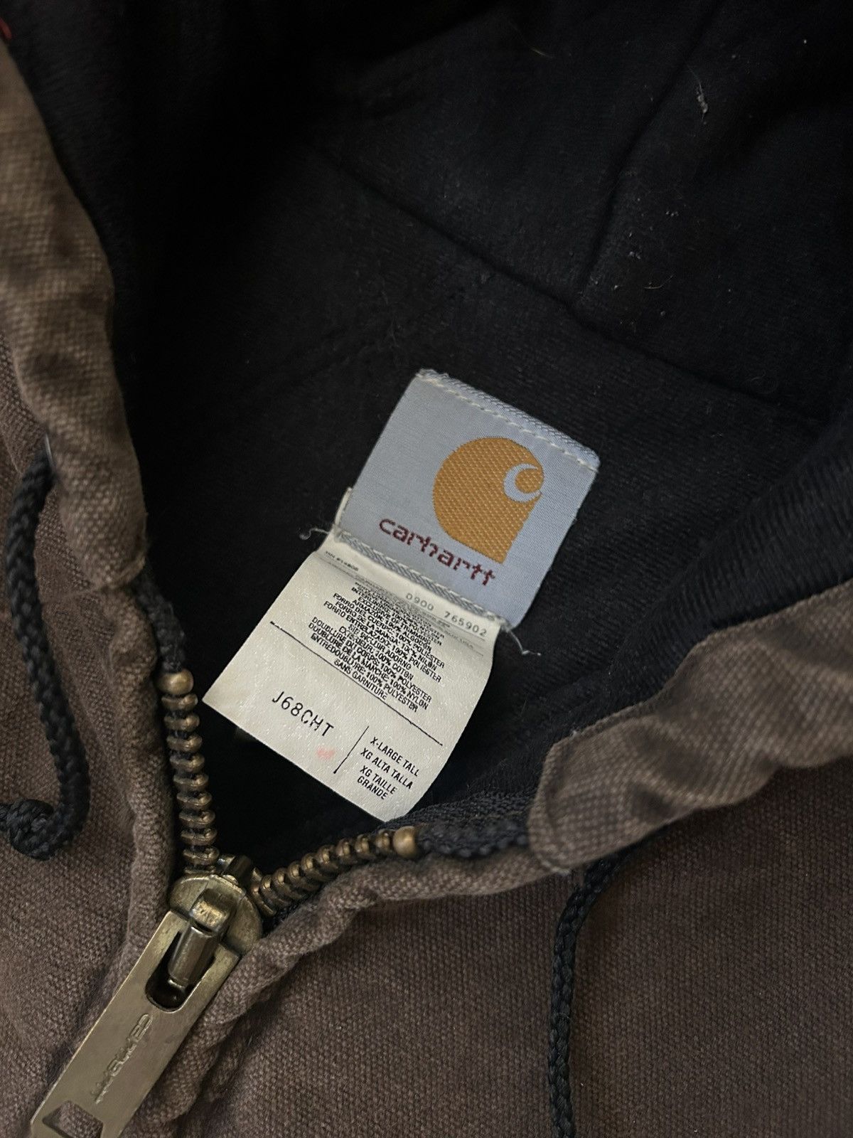 Carhartt × Vintage Vintage 90s Carhartt USA Brown Faded Hooded Work Jacket Size US XL / EU 56 / 4 - 2 Thumbnail